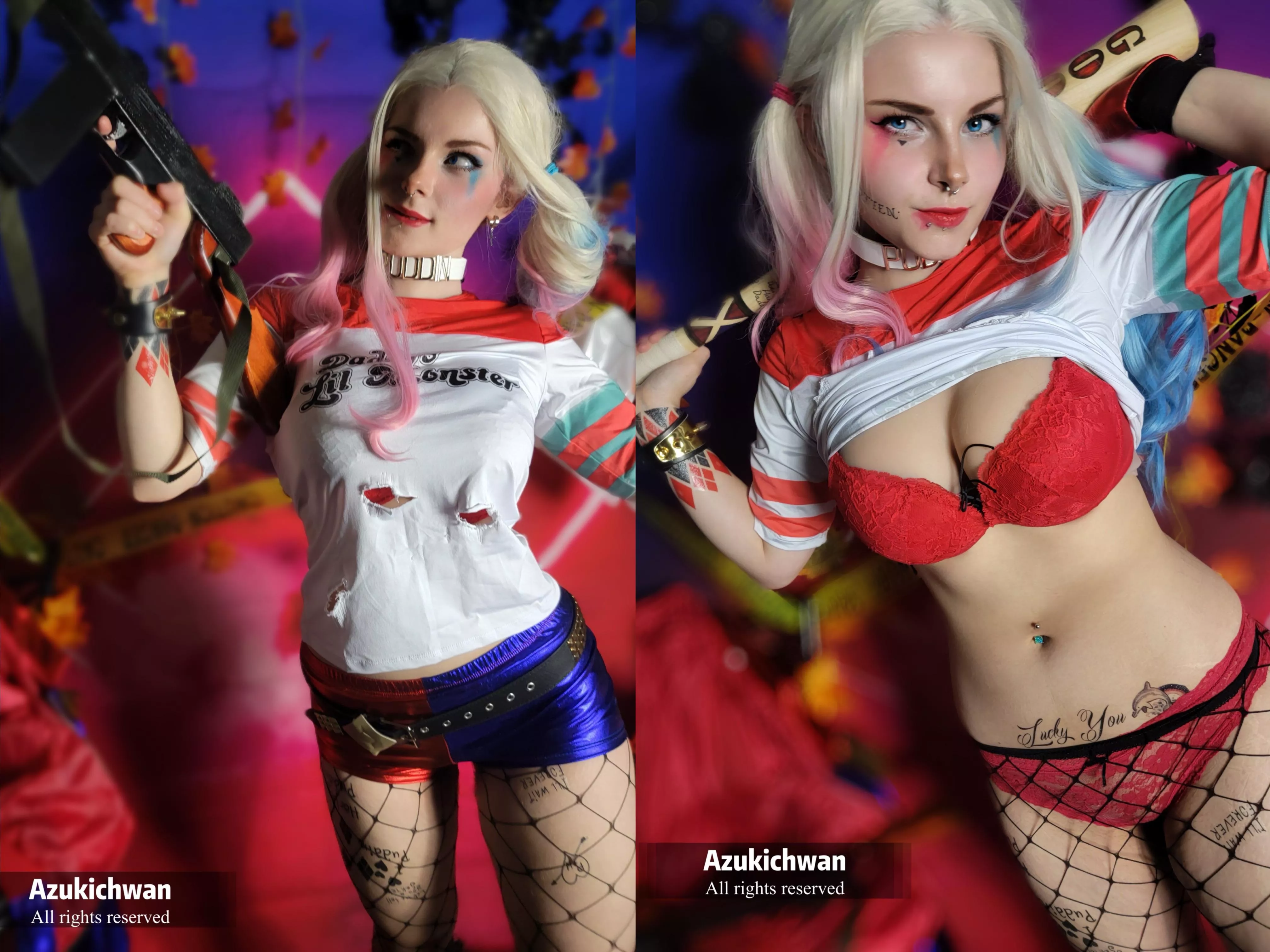 Harley Quinn Lewd Cosplay By Azukichwan posted by youraltbarbie