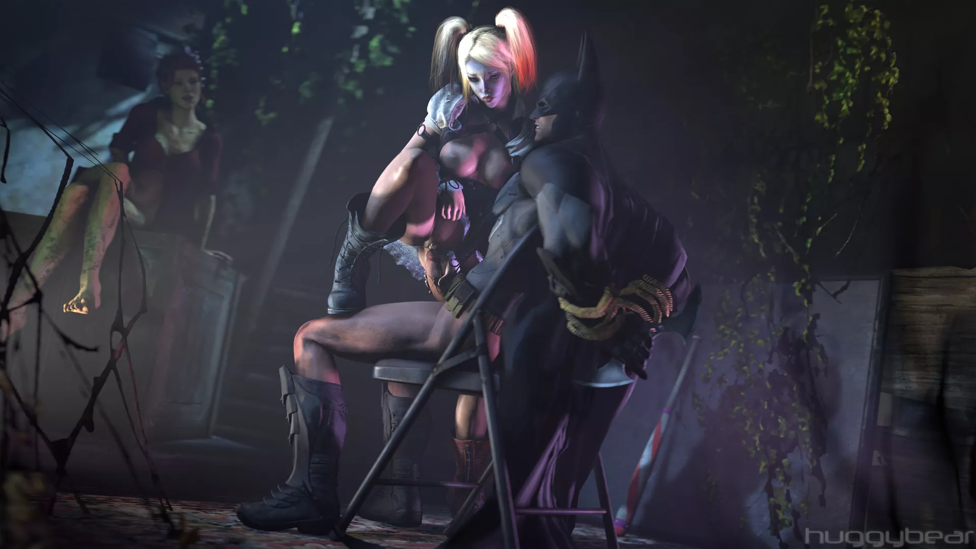 Harley Quinn riding a bound Batman(Huggybear742) posted by [deleted]