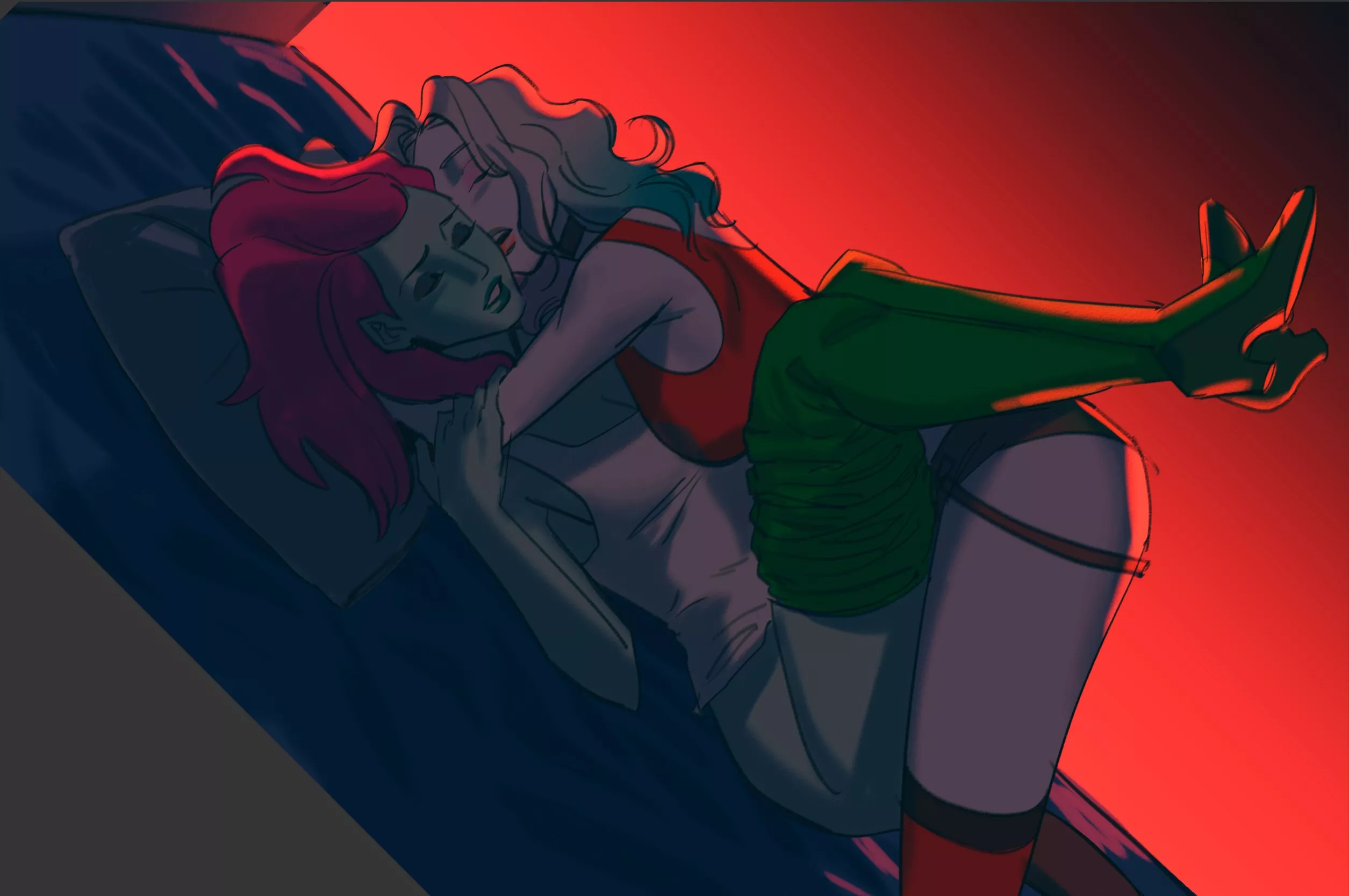 Harley tops Ivy [DC Comics] posted by katiethebandit2