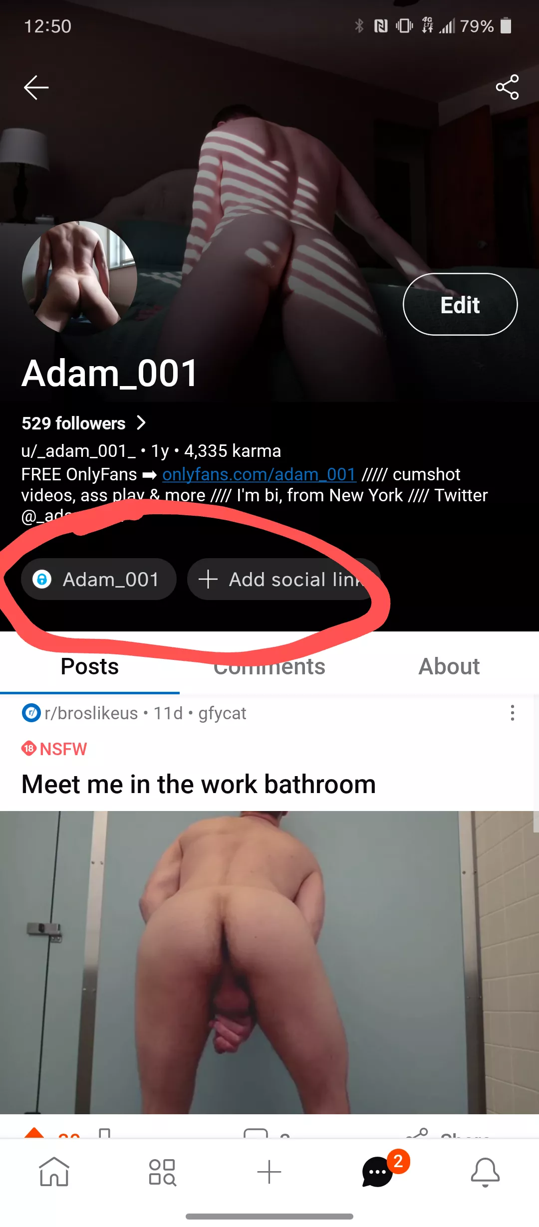 Has everybody seen the new option to add a social link in your reddit profile? posted by _adam_001_