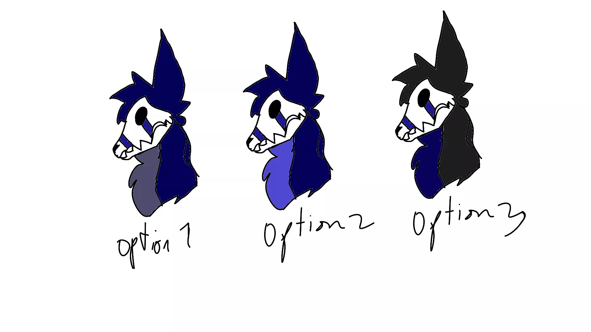 Having a little trouble with OC design, Tell me which is best! posted by Queen_Fur2