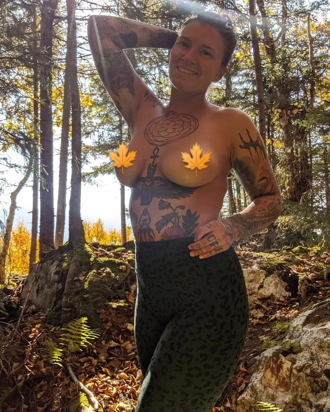 Having way too much fun in the woods as always! posted by meow__meg