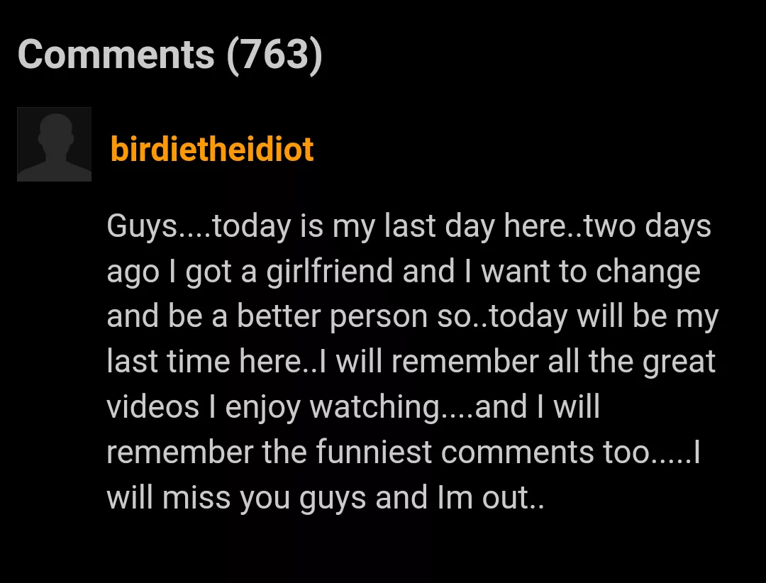 He will be missed posted by epegorcs