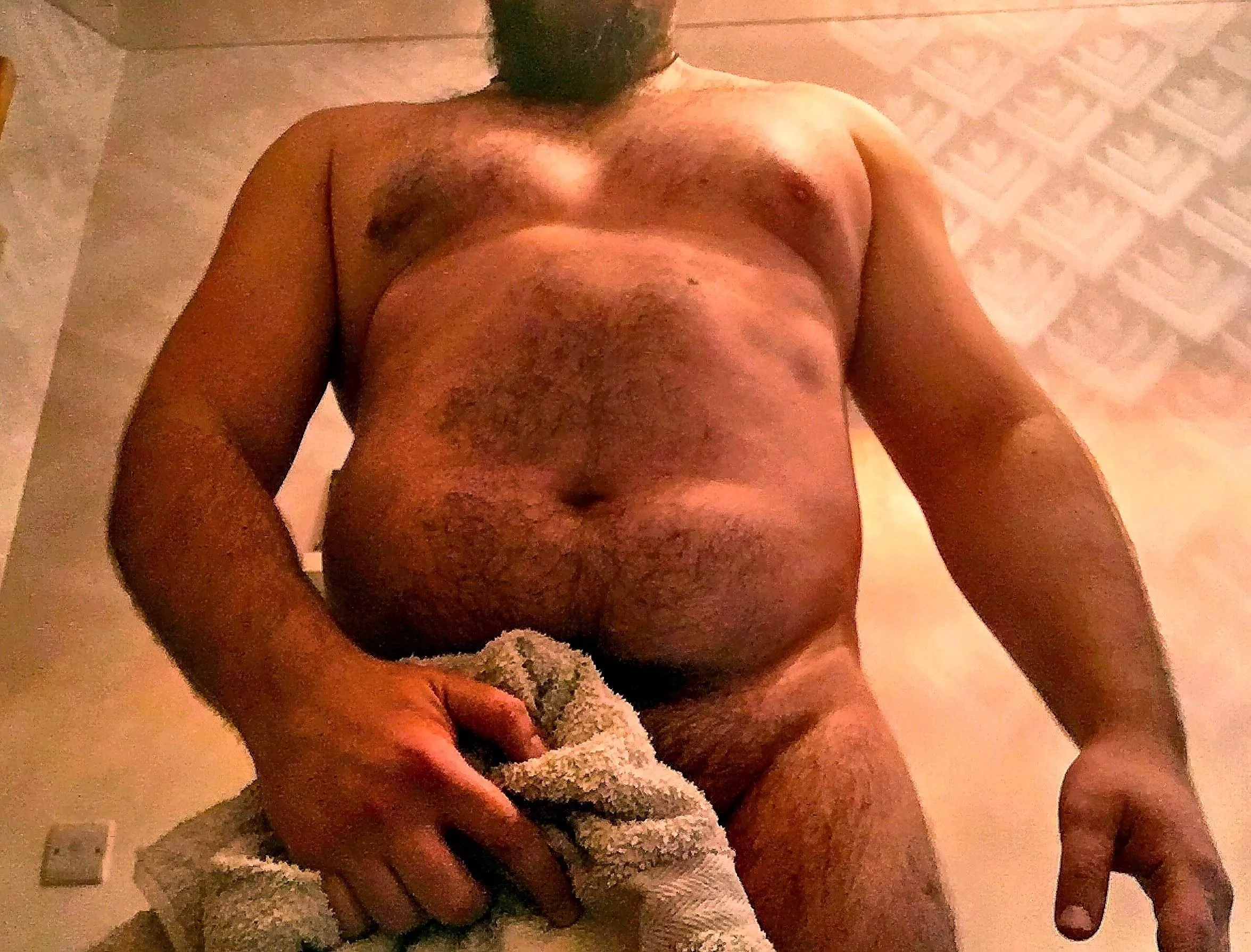 Heading for a quick shower, who wants to join me? posted by MrBurlyBear