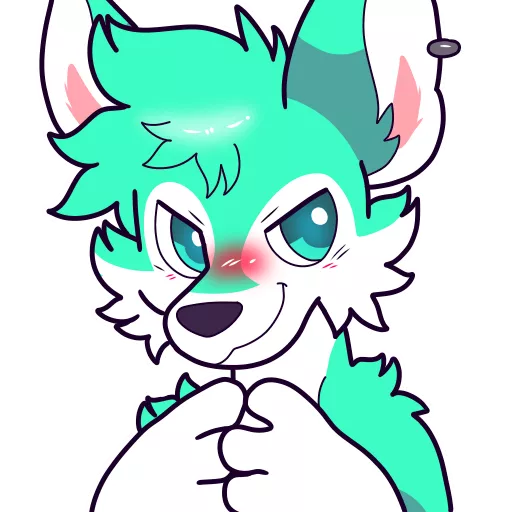 hehehe he's scheming <commission for colgate, art by me @spookyfoxinc on twitter> posted by spookyfoxinc