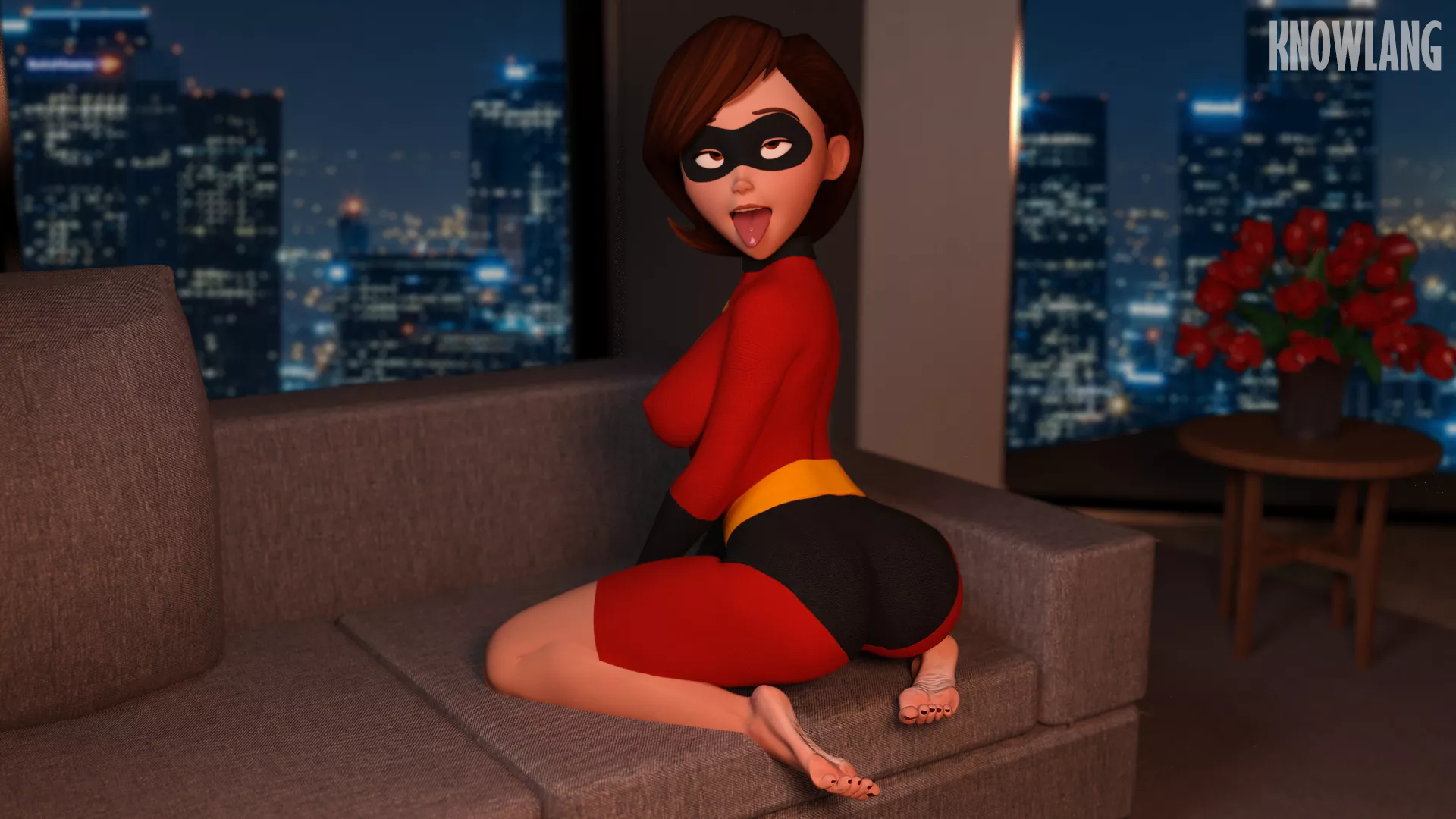 Helen Parr - Ahegao on couch [The Incredibles] posted by knowlang