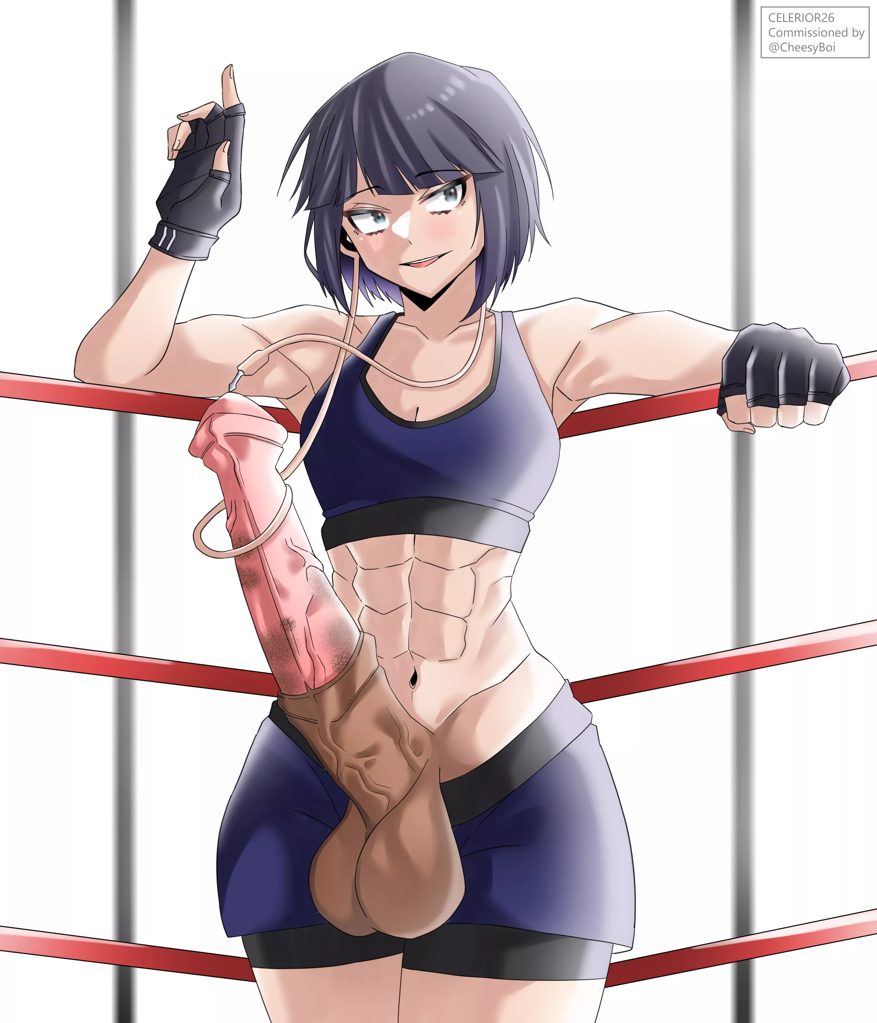 Here's a pic I commissioned from a friend of mine! Character is Jirou Kyouka! Twitter is @Celerior26 posted by Sos12347