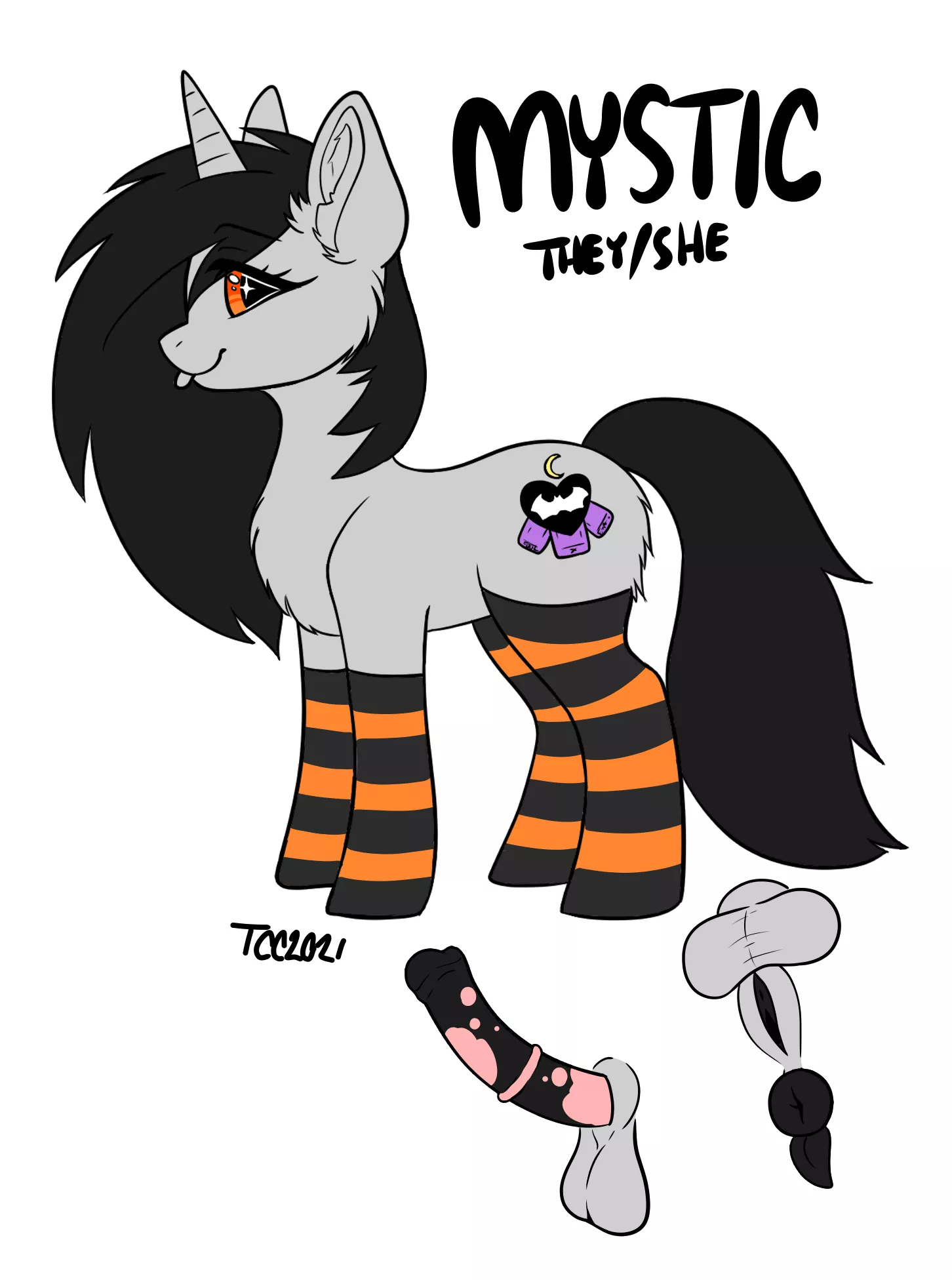 Here's My Little Pony sona 🖤🧡 (I) #(TheCreatureCorner) posted by thecreaturecorner