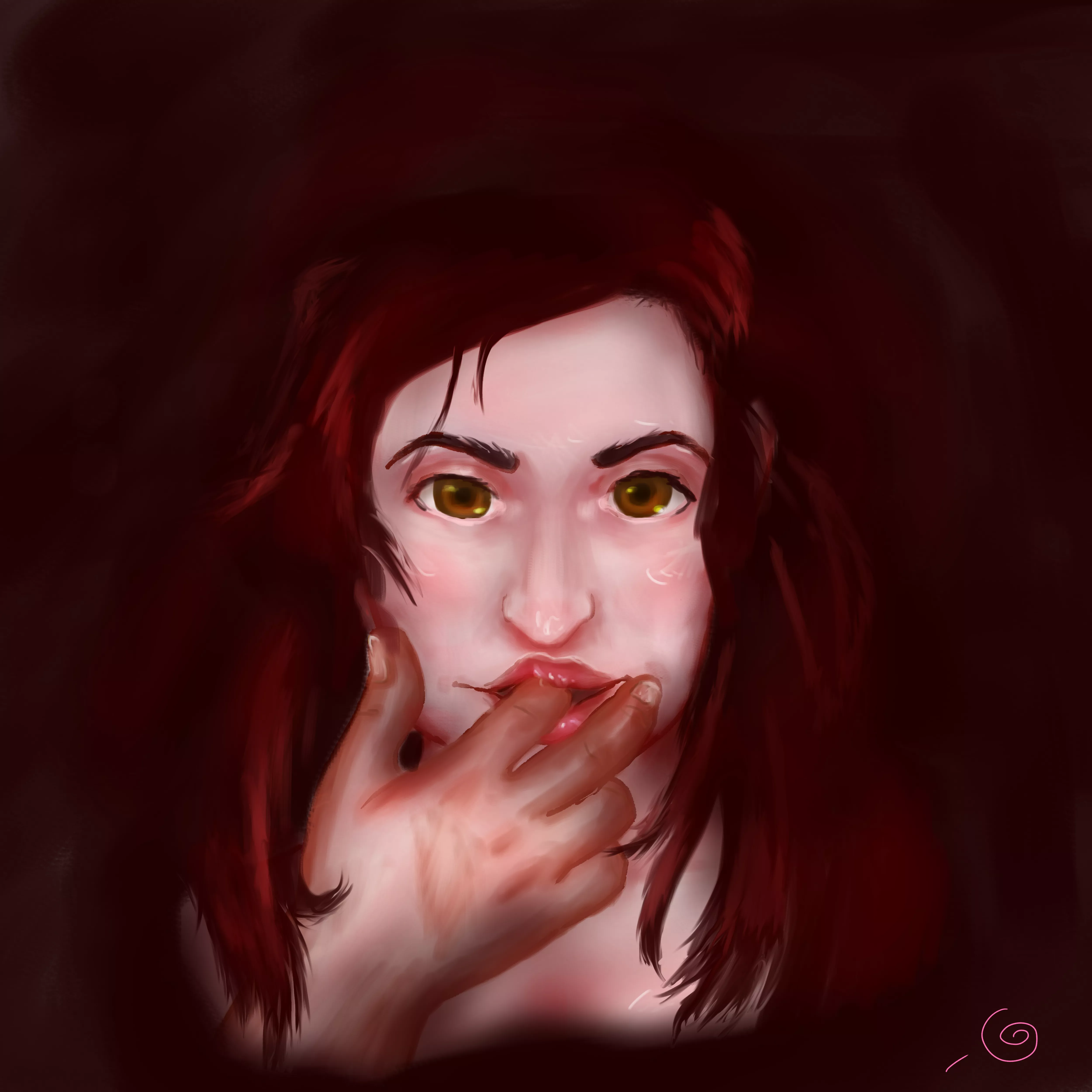 Hey there. I'm a digital artist getting into NSFW art. Here's my first attempt at exploring erotic themes. I am aware it looks creepy, not sure why. Would love some feedback (positive or cc) from you lovely folks. posted by pareidothalassophobe