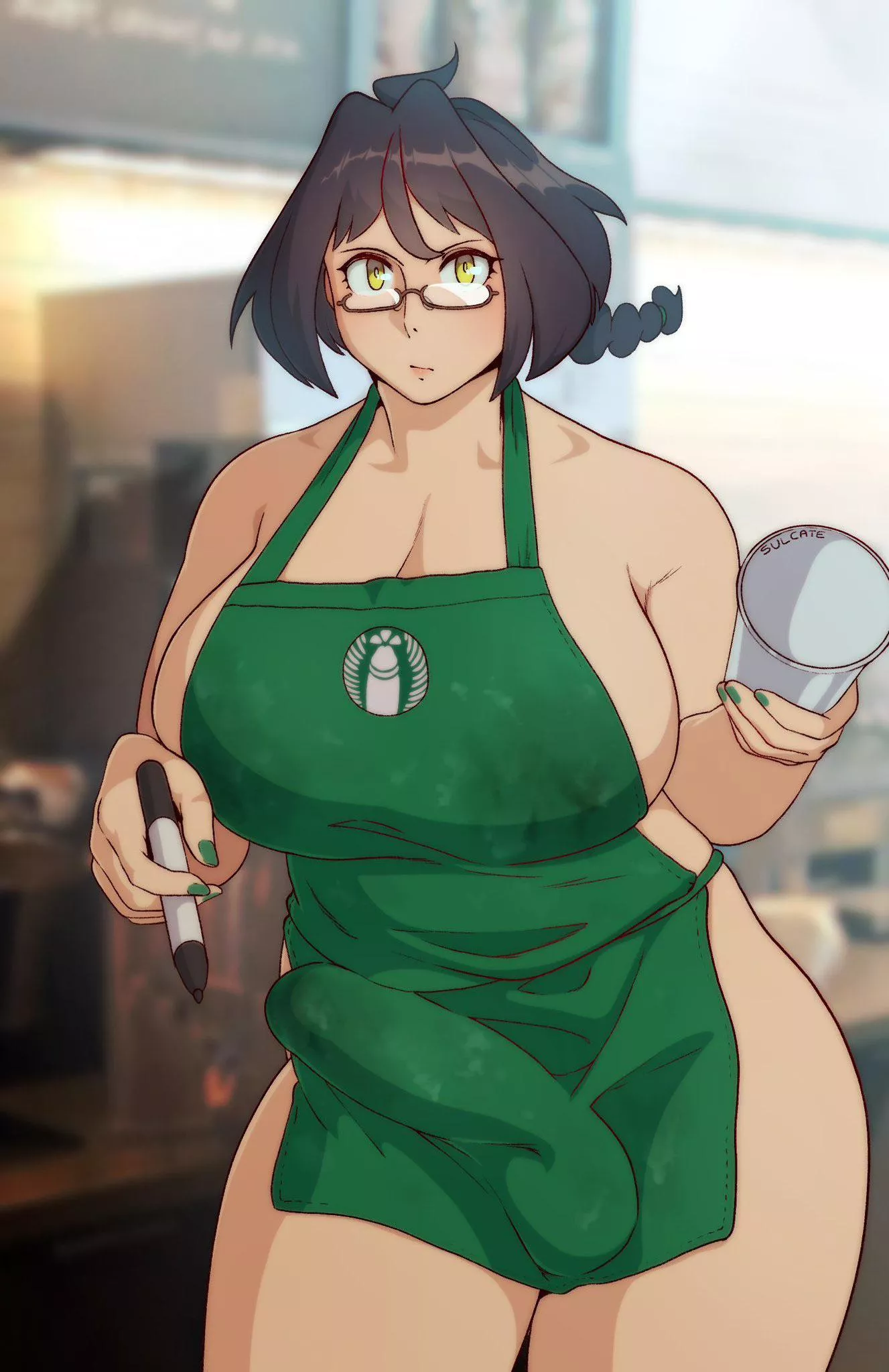 hi can i get an iced latte with cum i mean cum i mean cum sorry i mean cum i mean breast milk i mean cum i mean (@Sulcate_NSFW) posted by NuttyBiscuit23