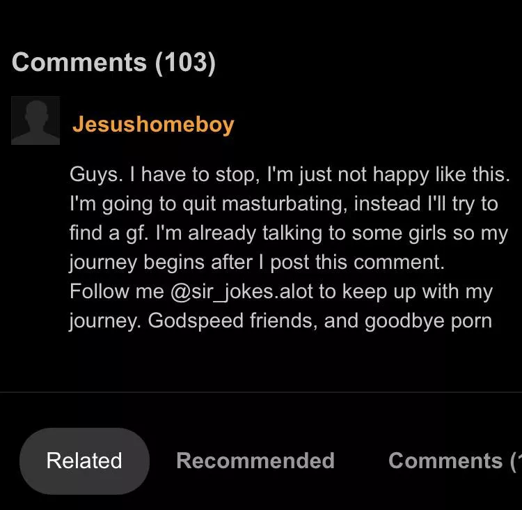 His journey began after this comment posted by Mickeybart_