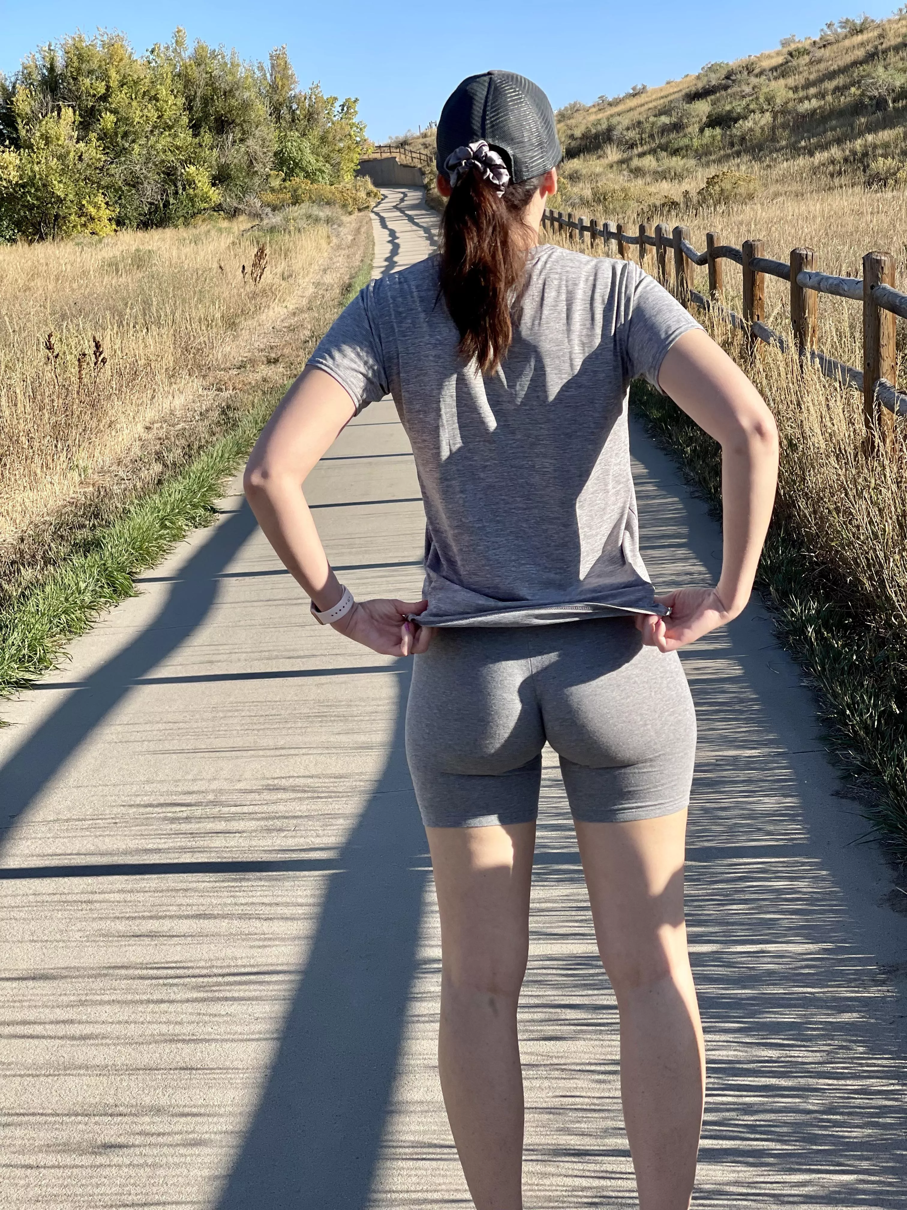 Hit the trails this evening and took my new shorts for a spin. What do you think? posted by betterbeclaire