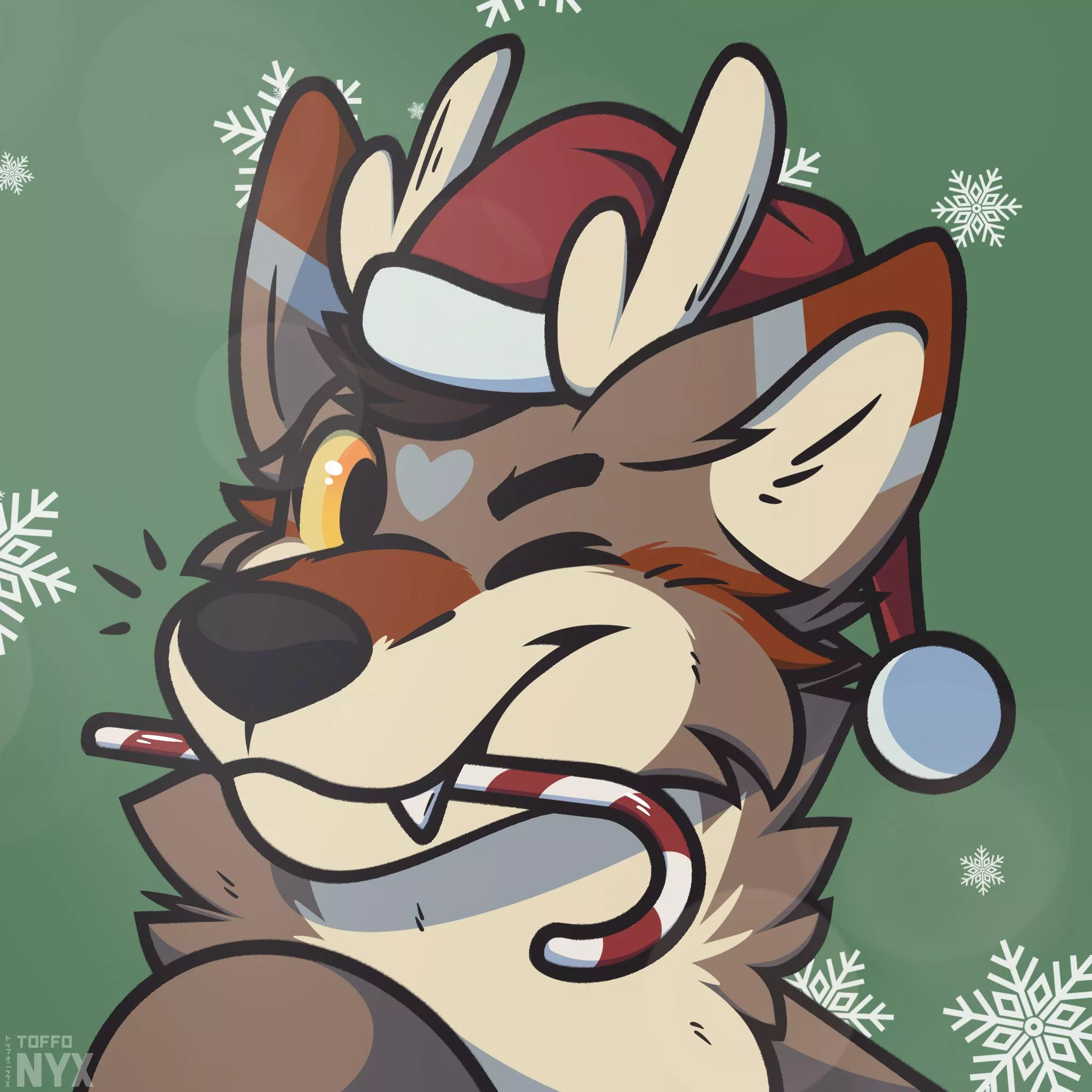 Holiday Headshot of my OC Cyrus! (Art by Me) posted by ToffoNyx