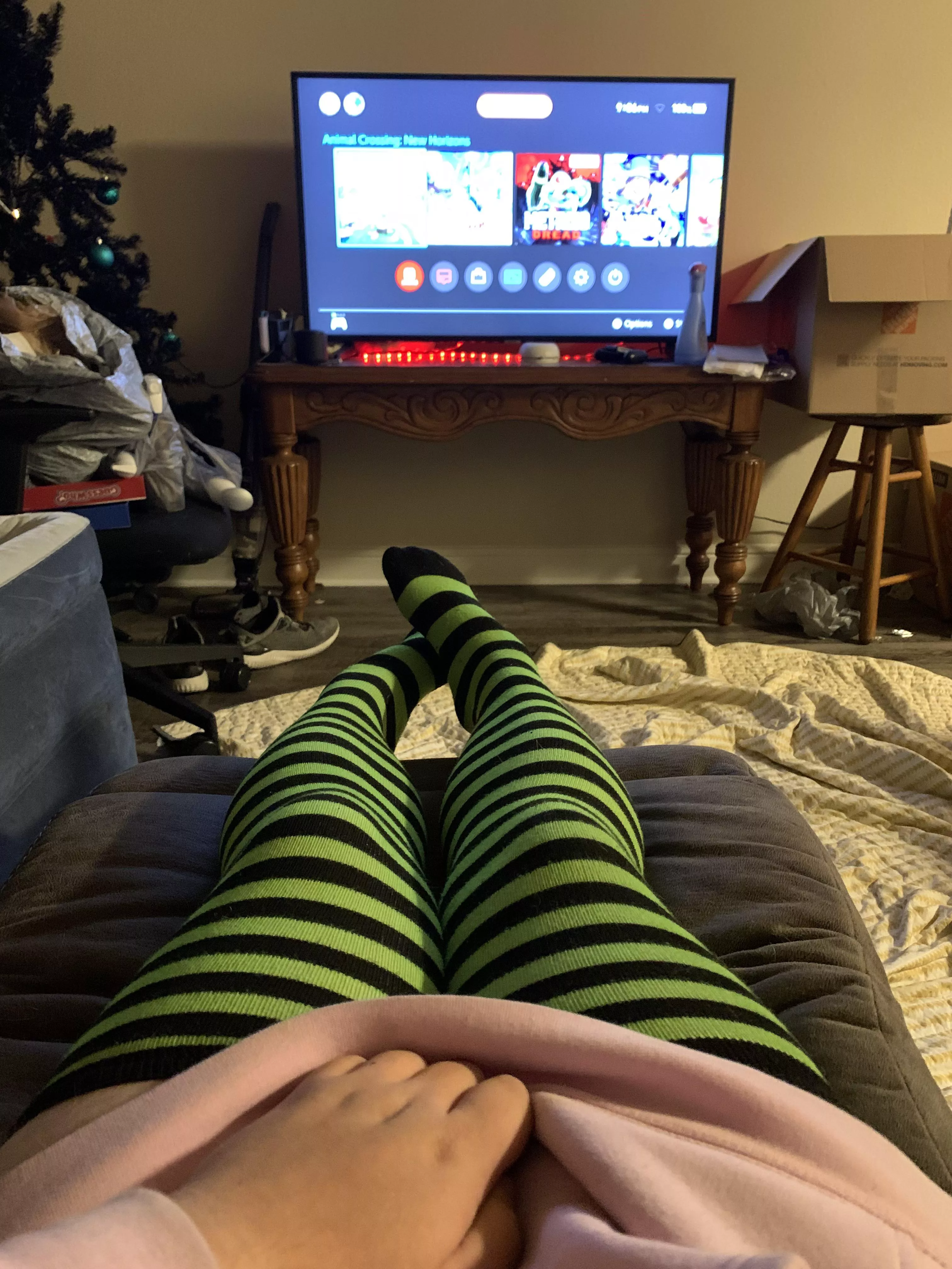 Home alone and comfy af :) posted by FreshlyPickedFemboy