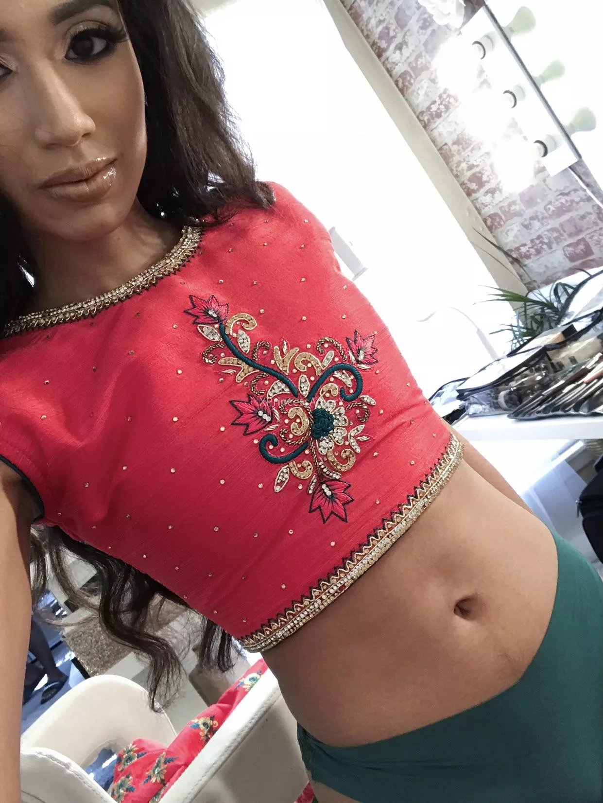 Hope this lehenga blouse counts as a croptop! posted by xprincessamorx