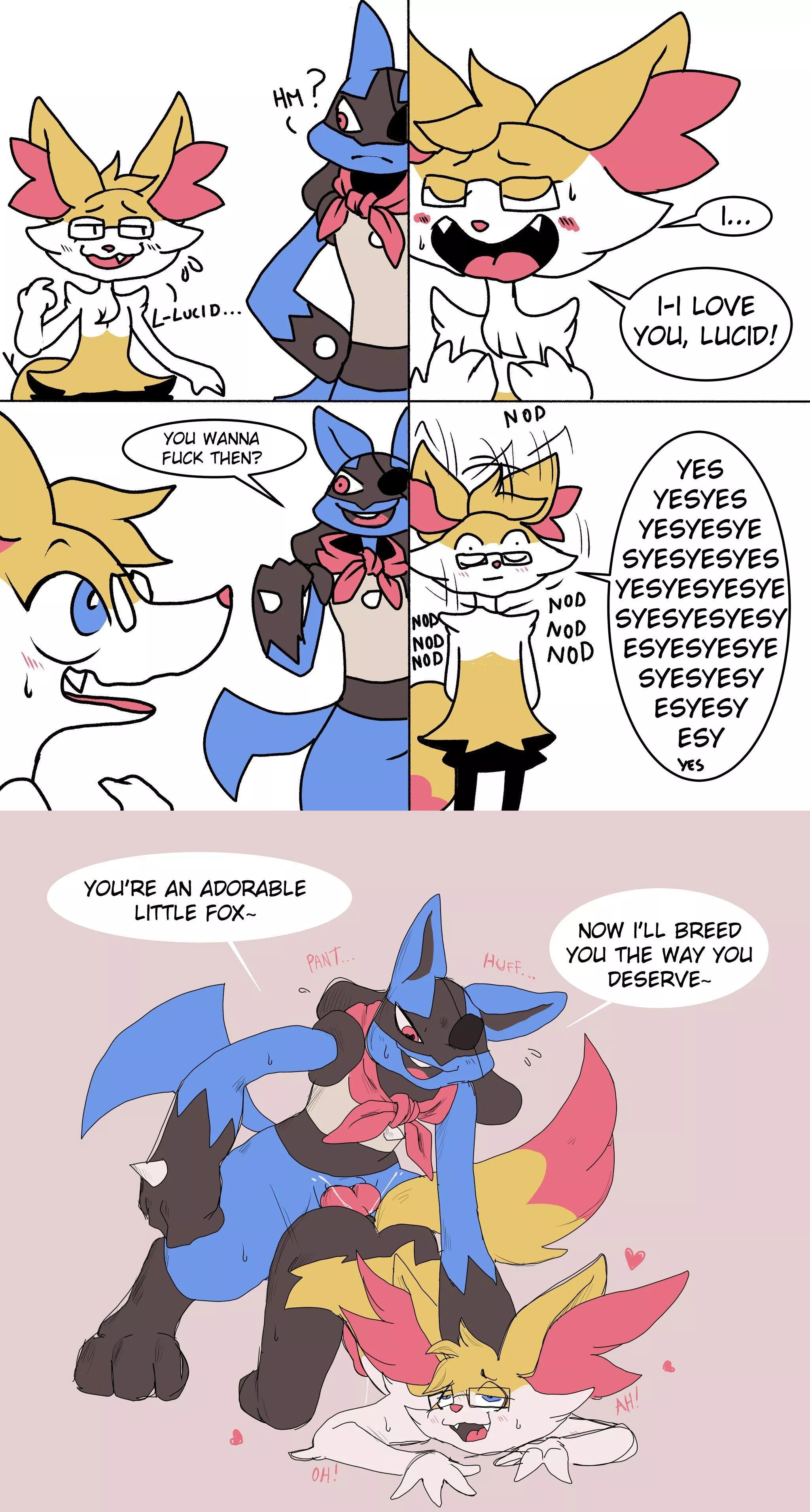 Horny Braixen Comic (Ponporio) posted by LucarioSweetheart