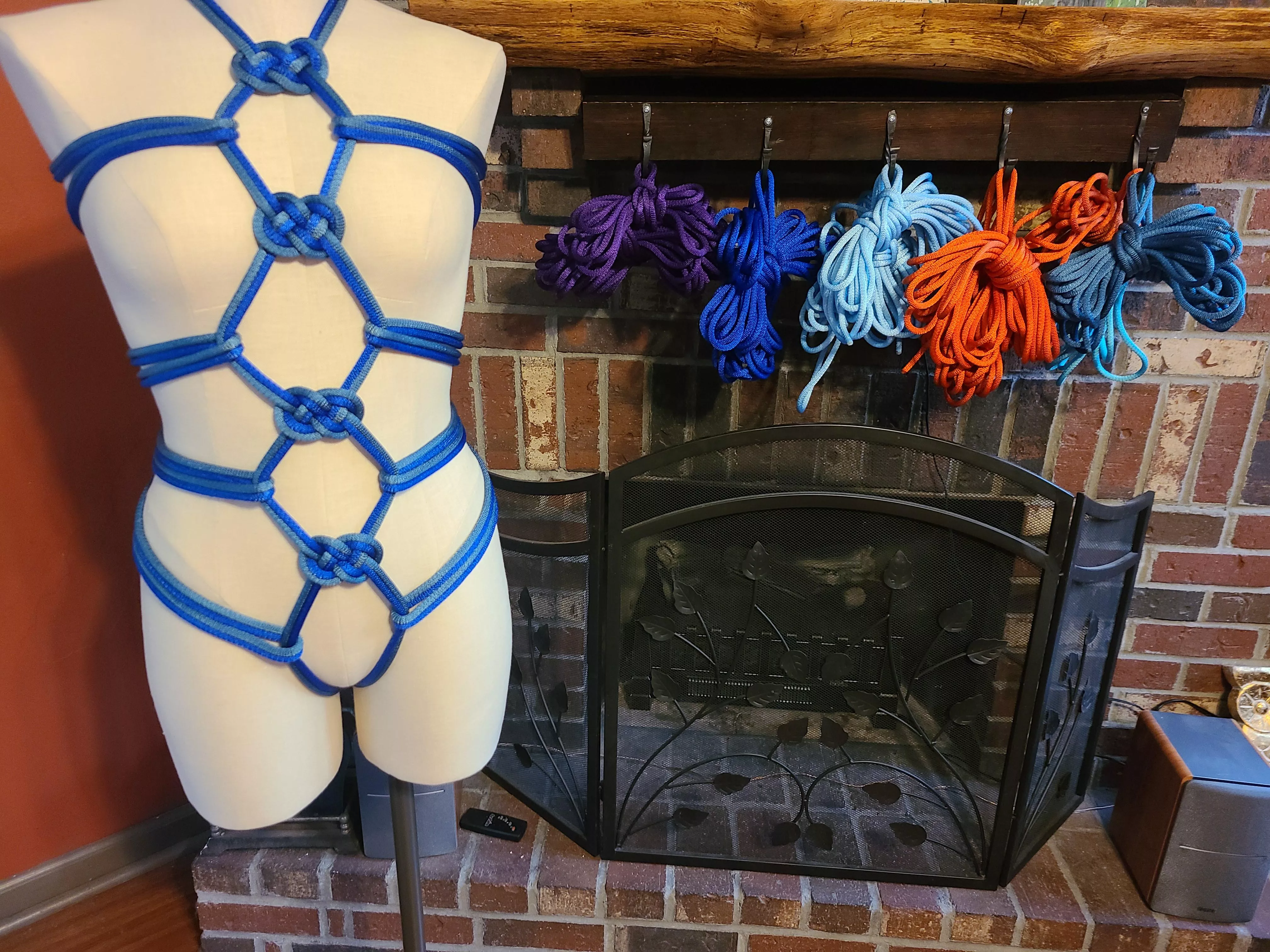 Hosting a beginner rope night for some friends, and decided to tie something eye catching for display posted by SubliminalDomino