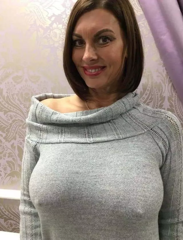 Hot Milf's Nips Are Poking Through Her Grey Sweater posted by DiosMioMan2