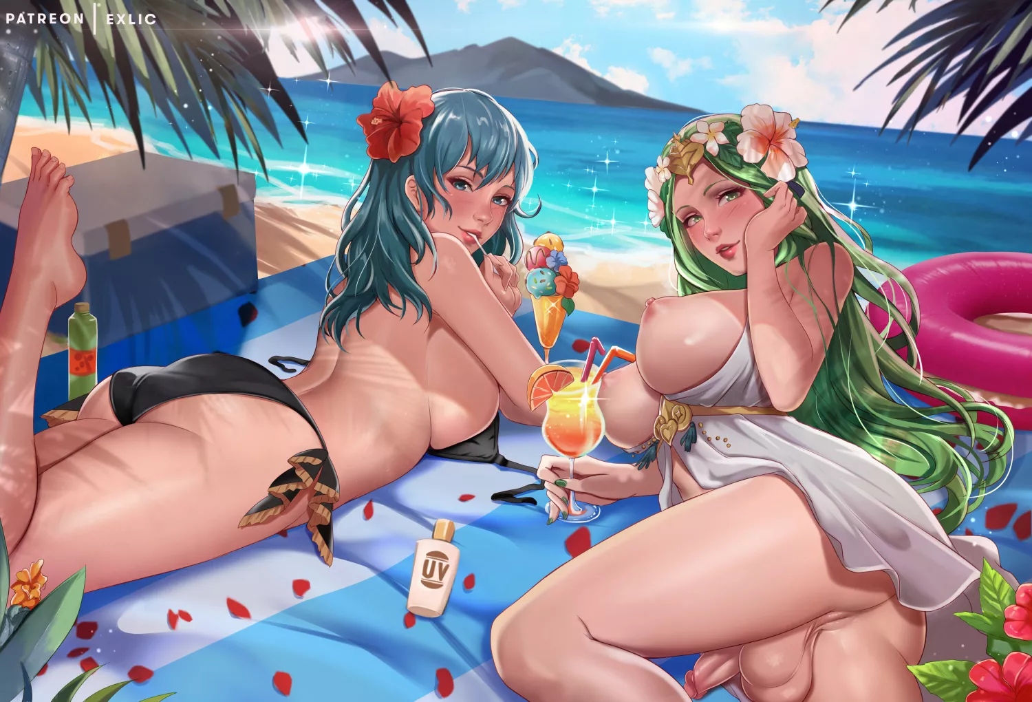 Hot Summer Day Byleth And Rhea (Exlic) [Fire Emblem] posted by sequence_string