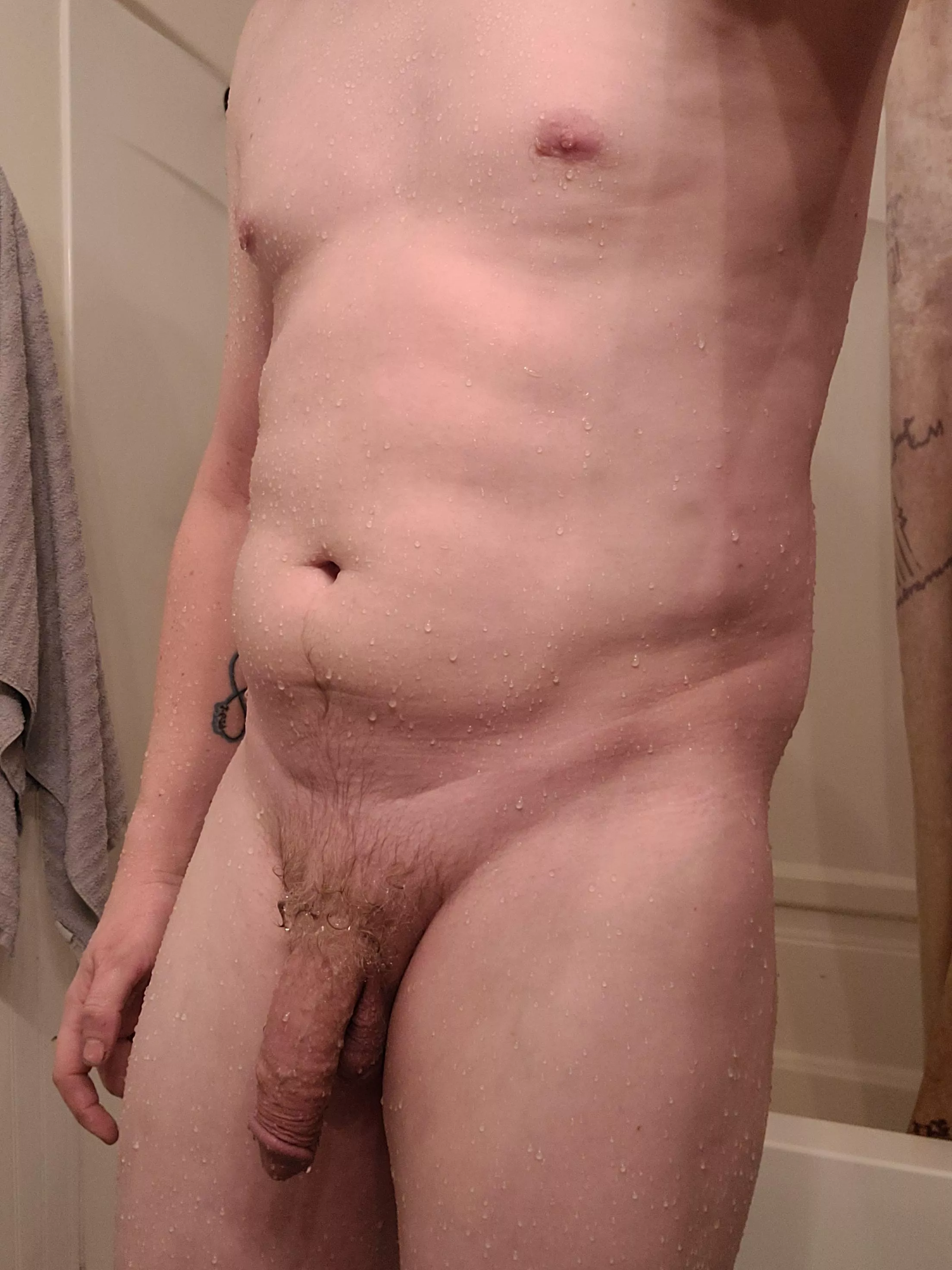 How about some fresh, clean, still wet cock? posted by Puzzled_Suggestion_5