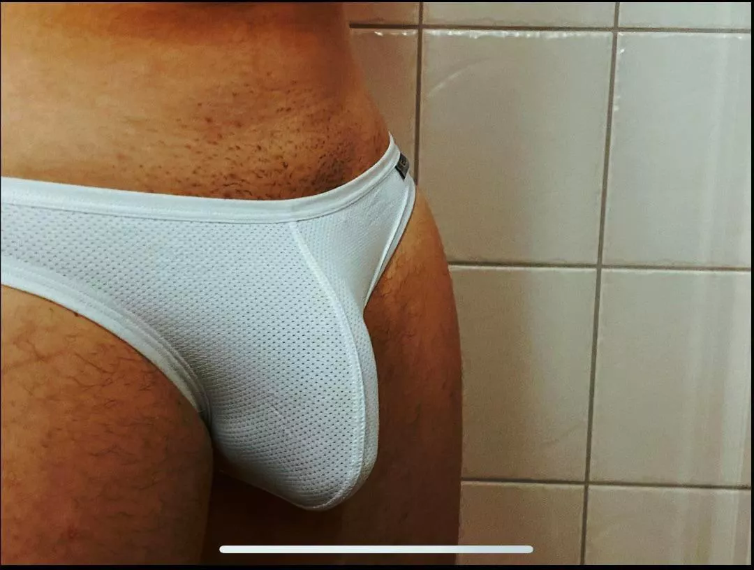 How do you like my bulge in my white thong ? posted by angelabrauchtspinat