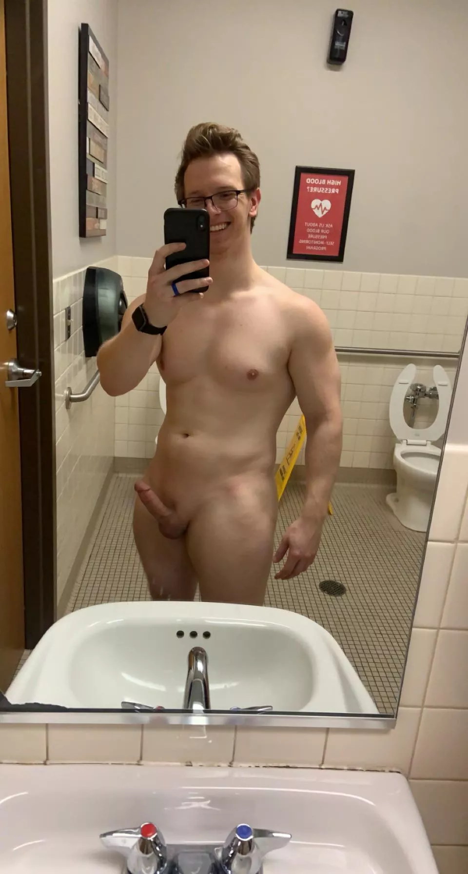 How would you react if you walked in on me in the gym bathroom like this? posted by Jake_874