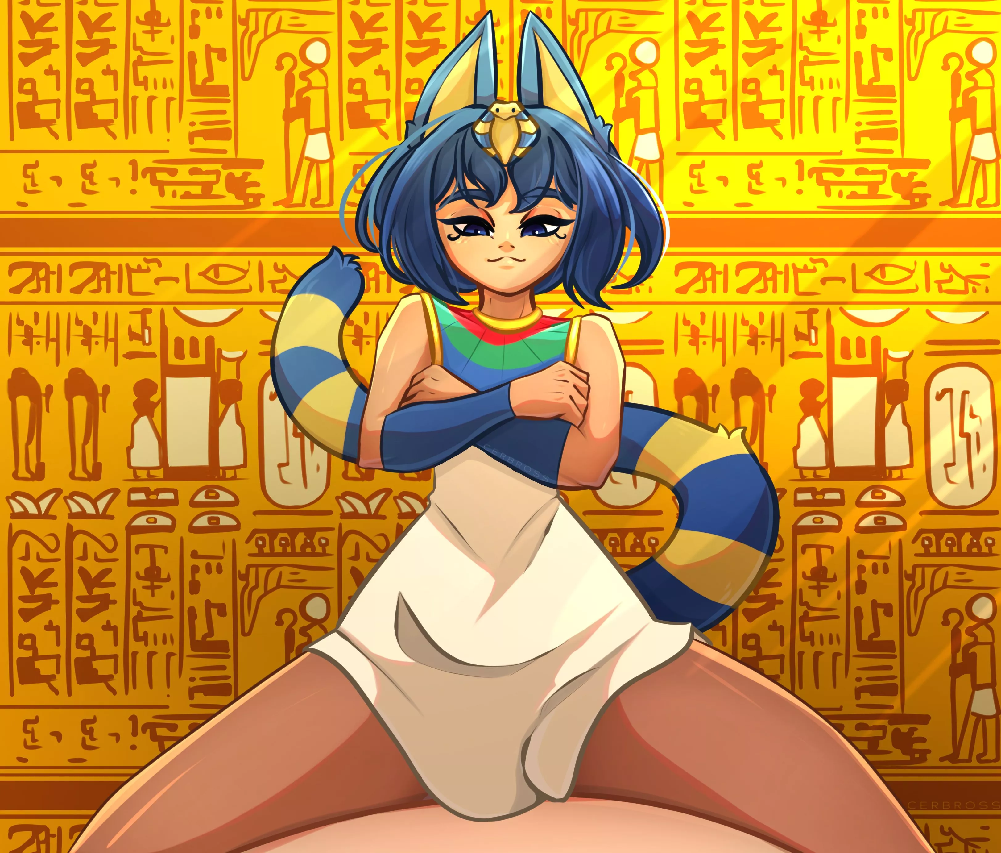 Human Ankha (cerbross) [Animal Crossing: New Horizons] posted by Cerbross