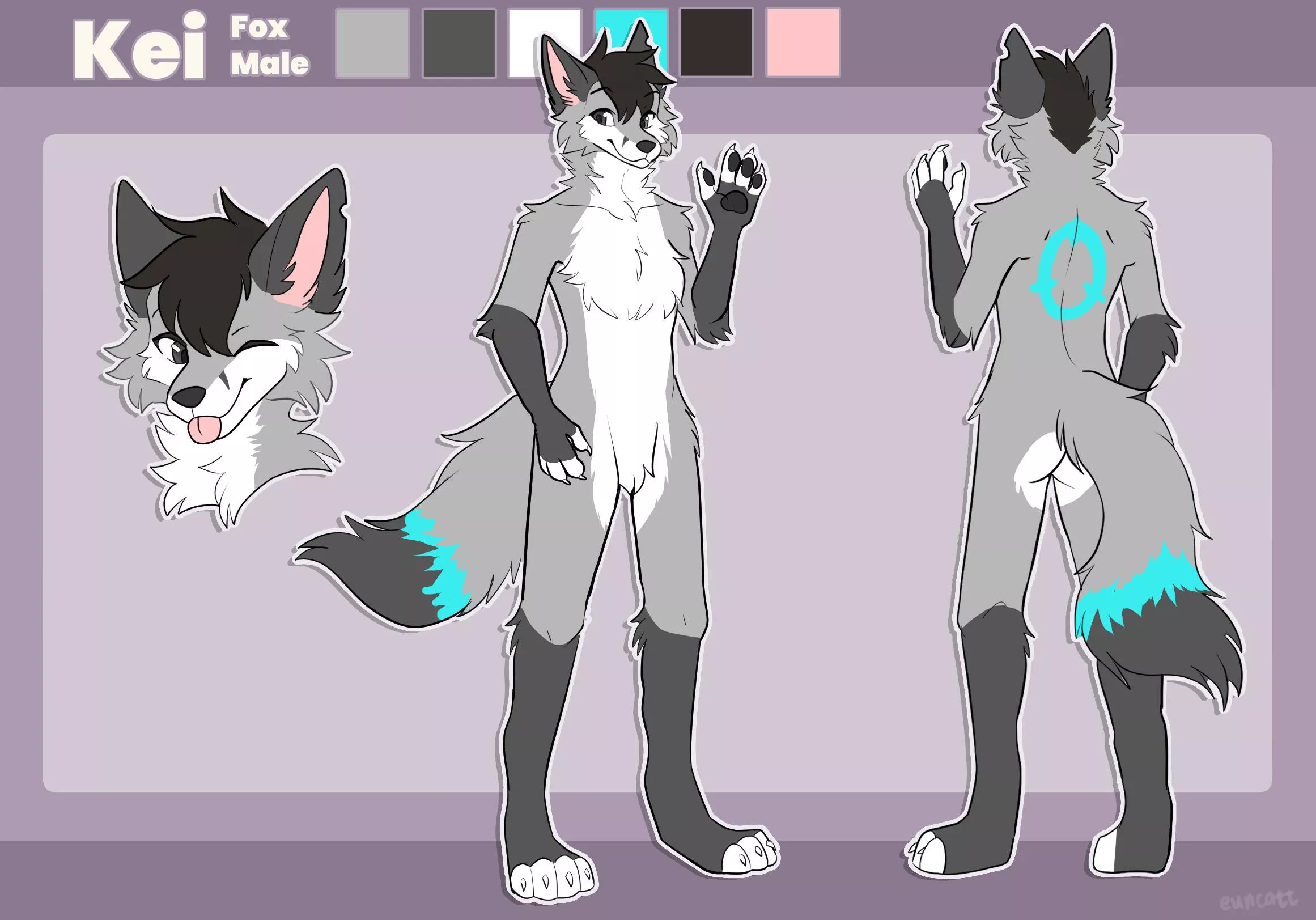 I am changing my fursona because the other one didn’t really have a reference sheet and I don’t really relate to it much. So Introducing Kei the fox, made by @Eunalis on Fiverr. posted by GostLE3