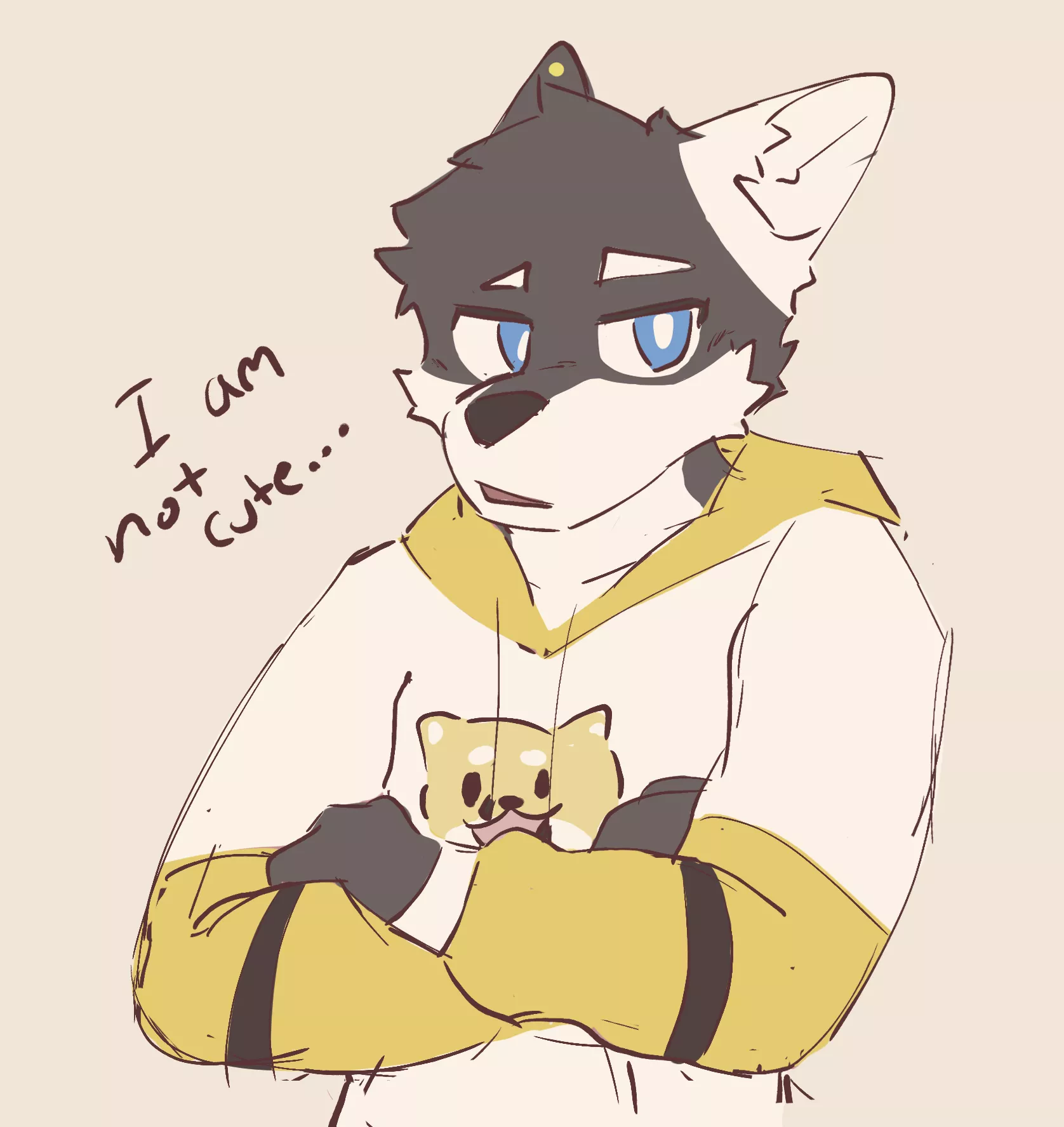 I am not cute :L (Art by me) posted by idofurryart