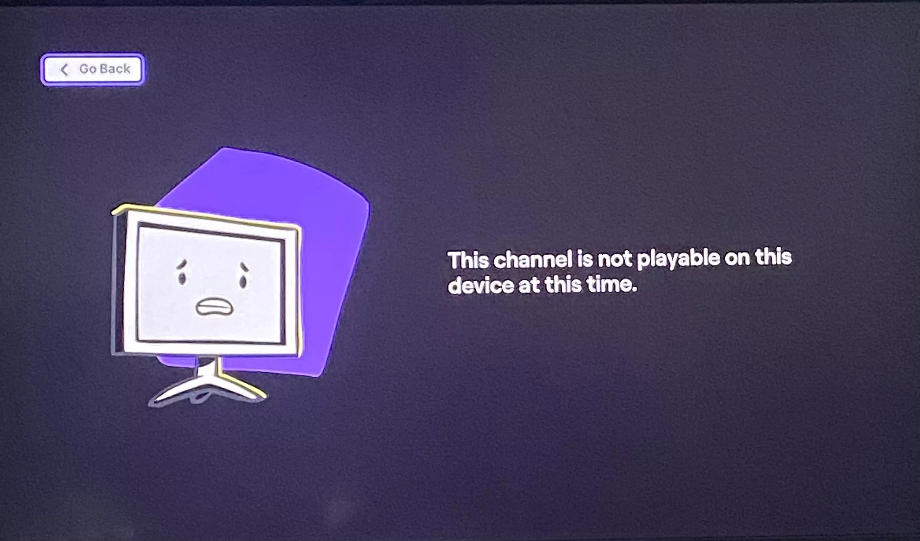 I am trying to watch a friend who is live on my switch but anytime I attempt to watch it I get this message. But if I click on any other stream it runs just fine. Is there any way I can fix this? posted by SaltyBoi4206954