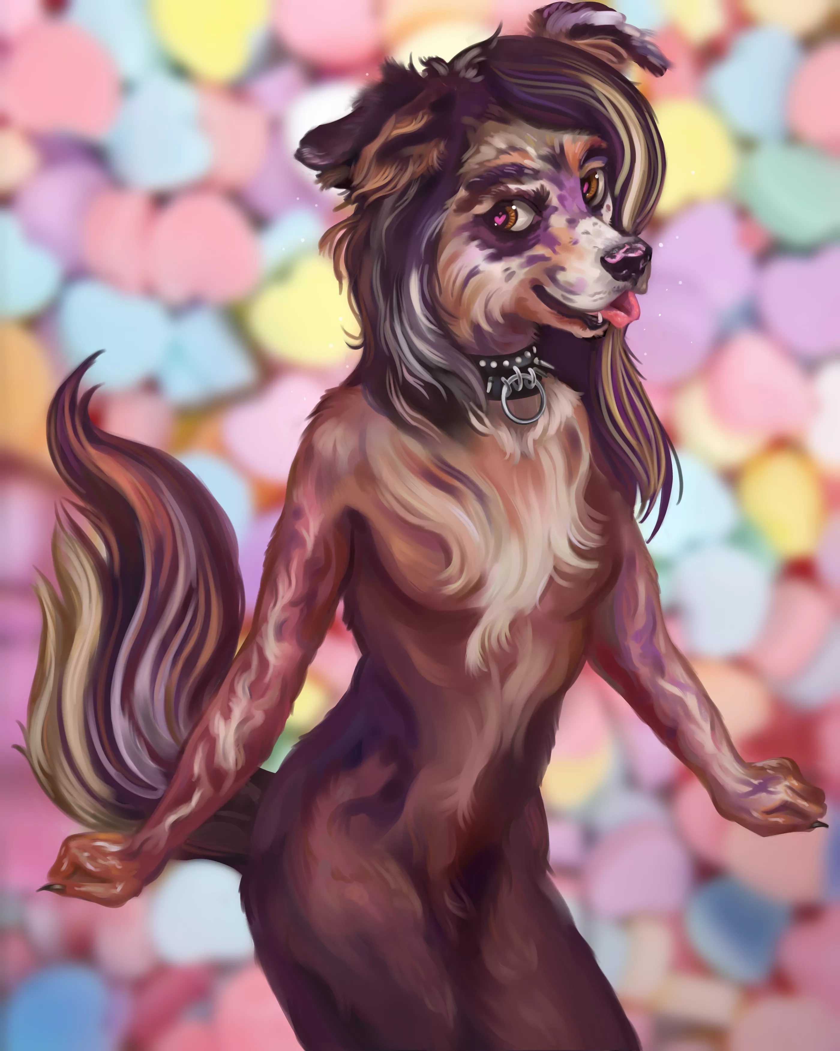 I designed and painted a fursona for my girlfriend! posted by zorawg_art