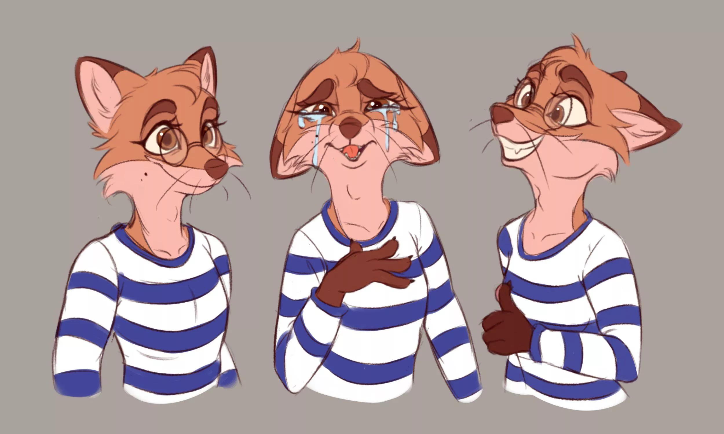 I did a few expression sketches of my fursona Hazel today. Have a lovely week everyone 🍪 posted by Galinn-Arts