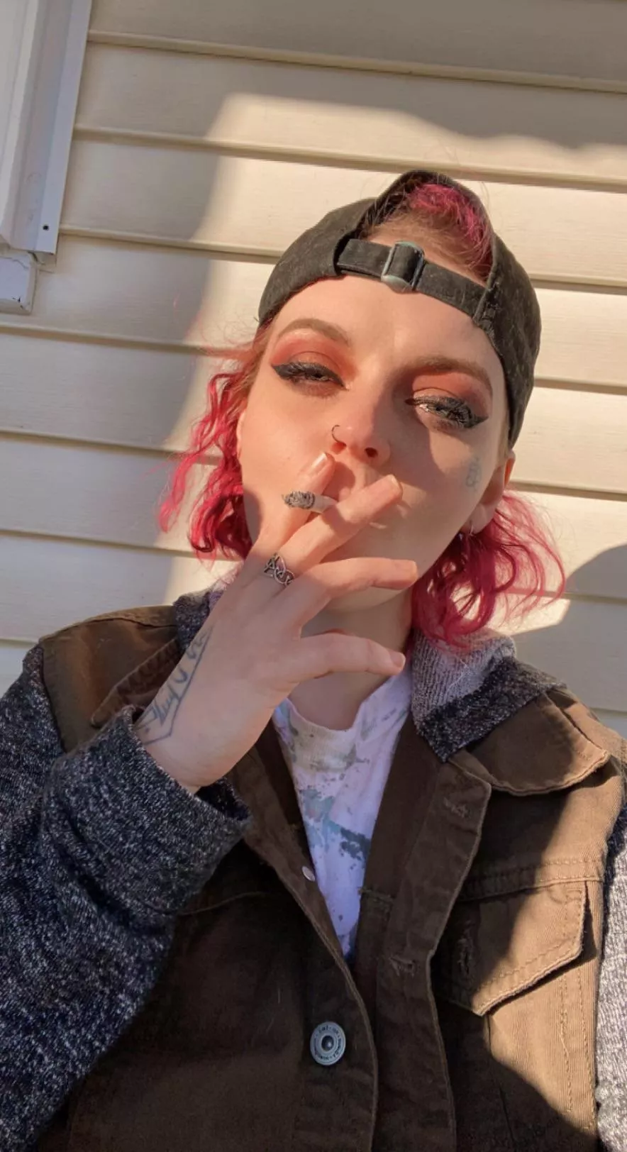 I didn’t just have the sun in my eyes I have smoke in it too. It hurt so good. posted by satansTempest