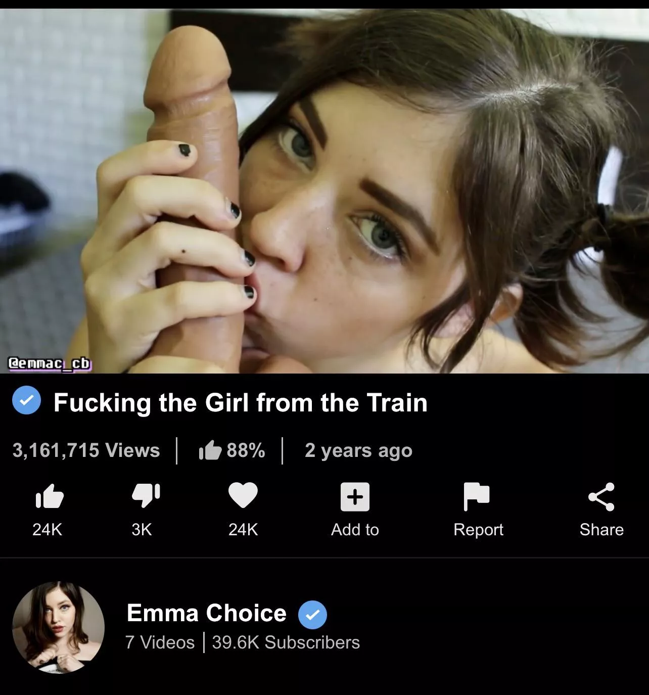 I don’t always watch porn, but when I do, I enjoy Emma Choice’s “Fucking the Girl from the Train”… posted by AverageGuyCumming