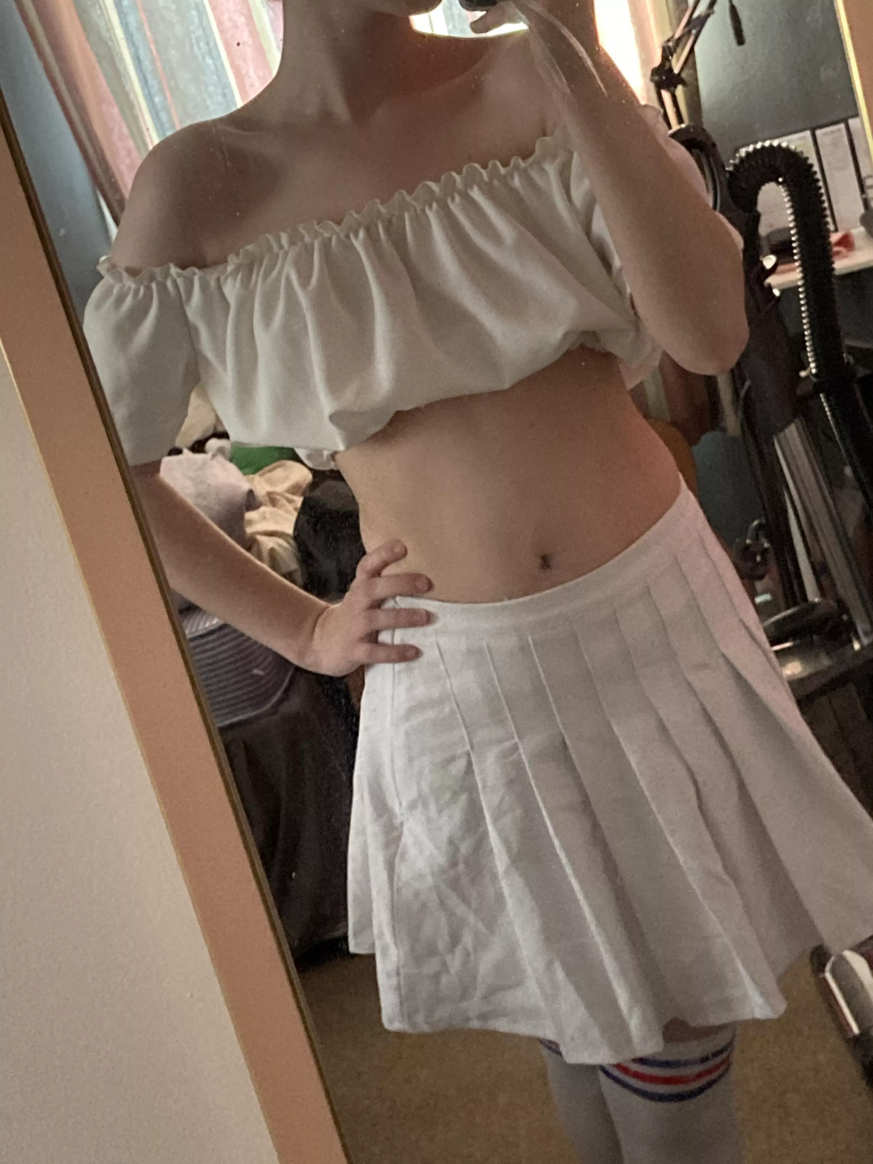 I don’t usually wear white, but I’m in love with this top <3 posted by Moony1277