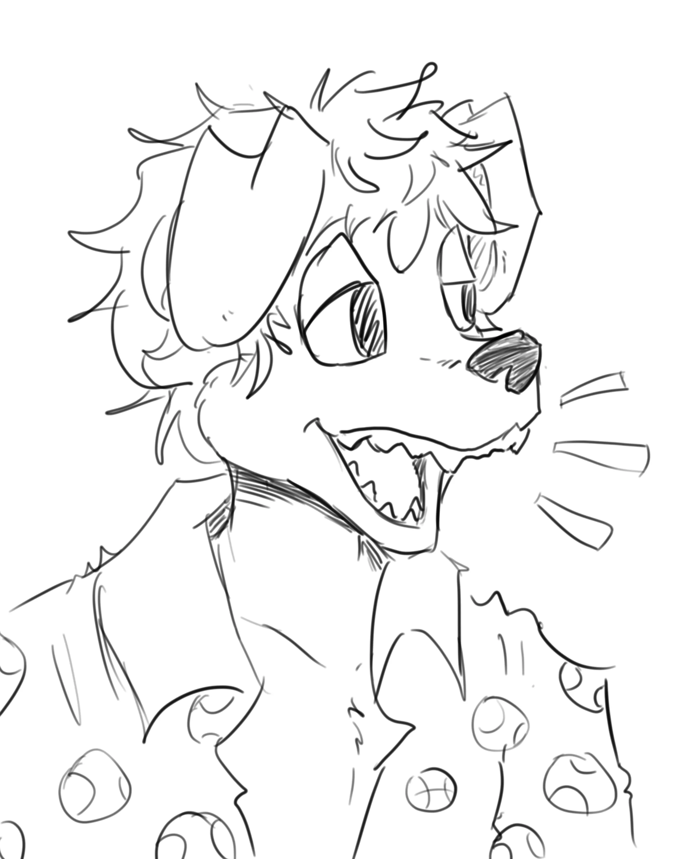 I drew a chatty dog posted by bi-fur-ious