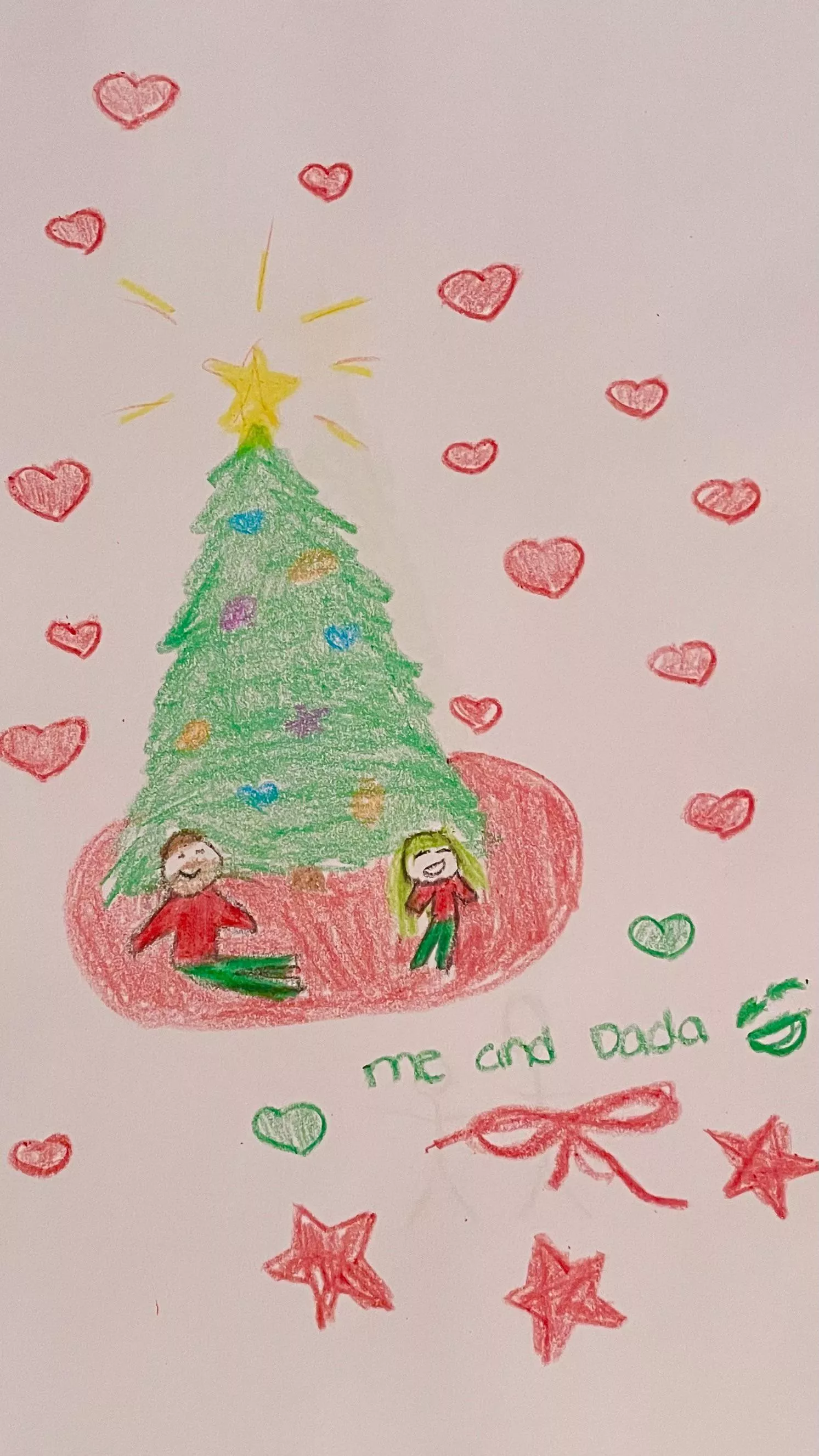 i drew me n my daddy for christmas :D ðŸ’—ðŸ’šðŸ’– posted by b4by3mmie