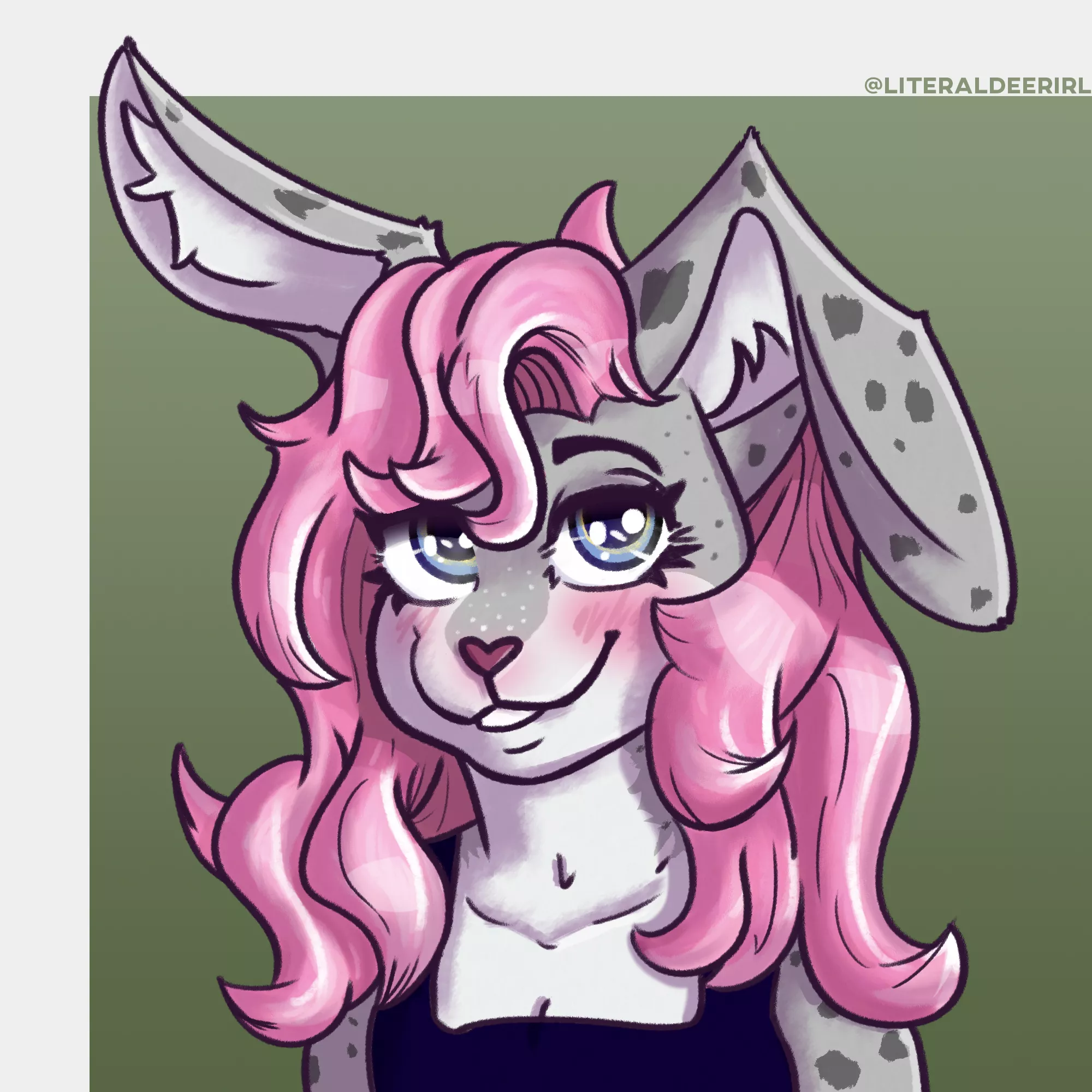 I drew my friend's bunny sona! [OC @LiteralDeerIRL on twitter] posted by LiteralDeerIRL