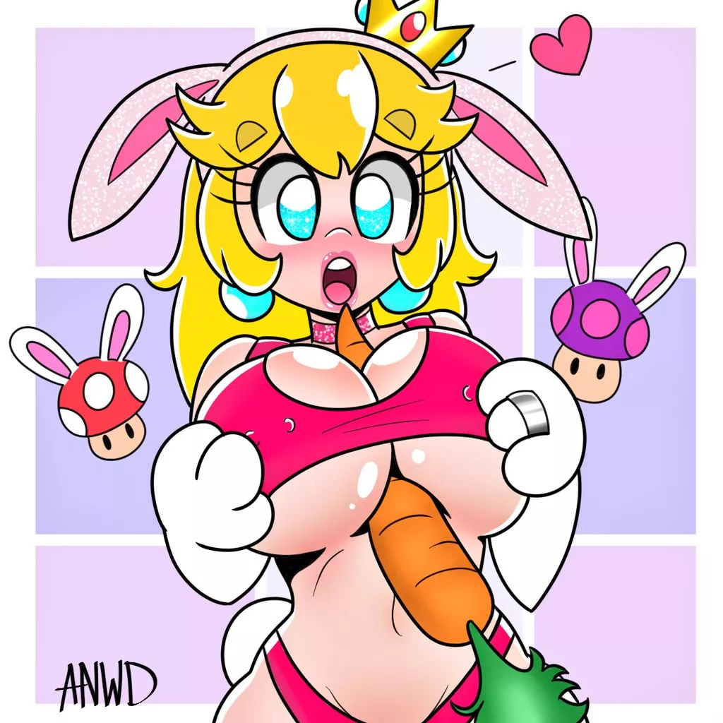 I drew Peach in a bunny outfit! posted by ANWDMaui