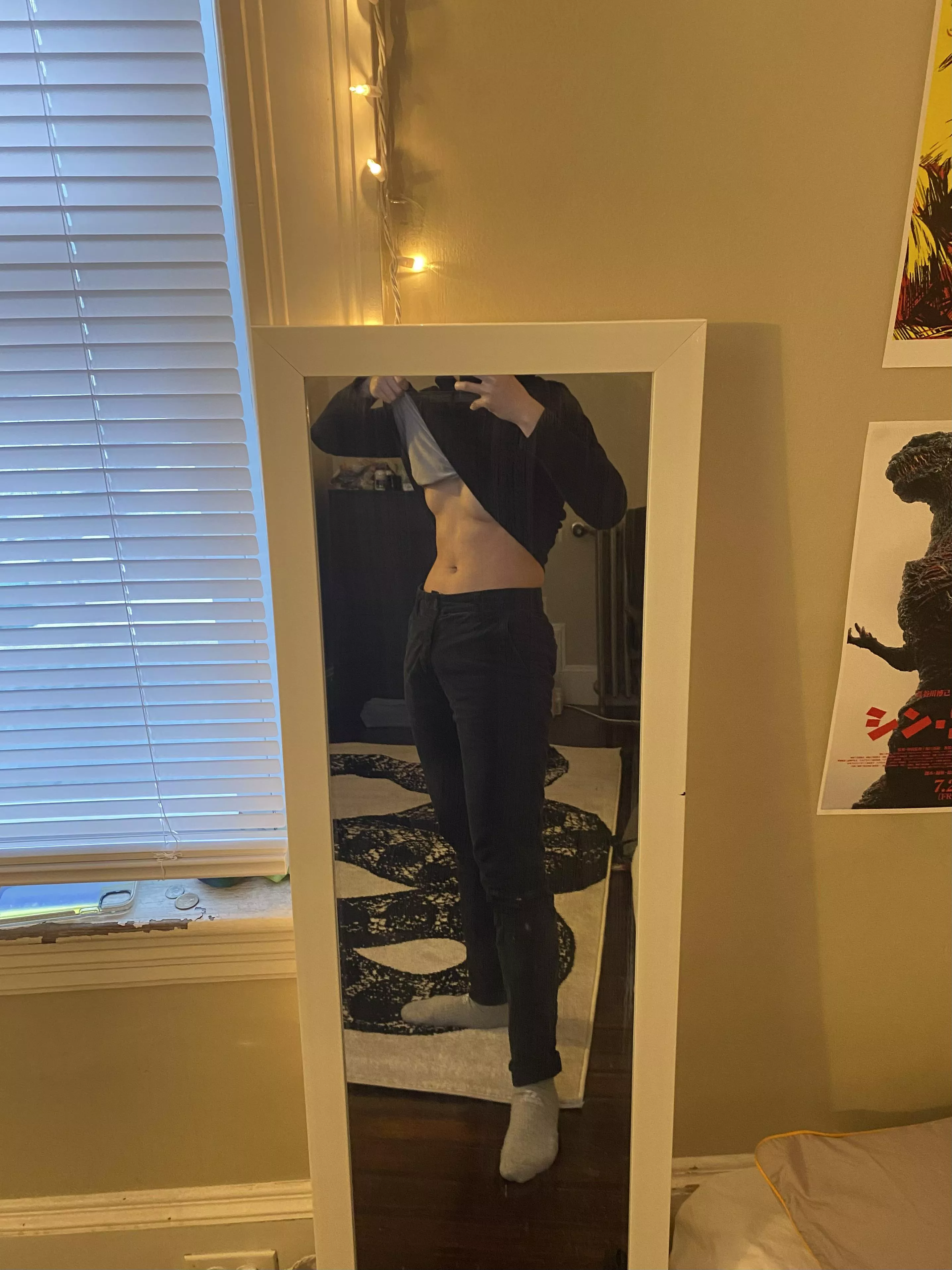 I finally have a bigger mirror. But I still want an even bigger one. posted by dragashs