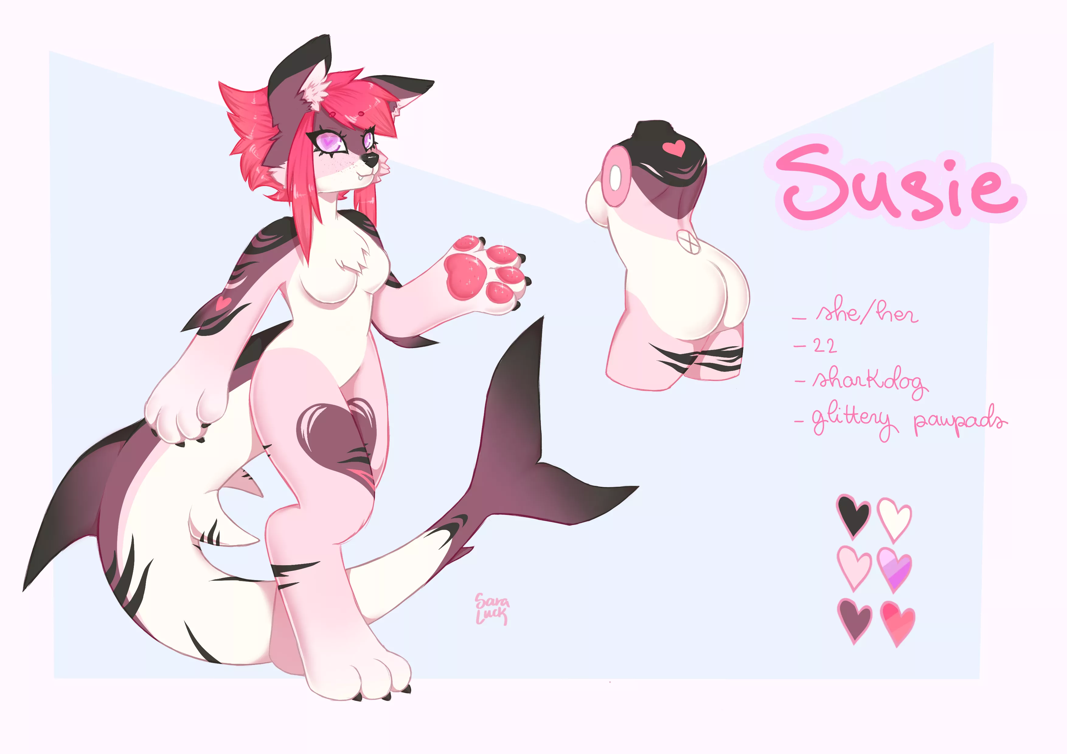 I finally made an OC that I really like, Susie! She has glittery beans!! posted by saralvck