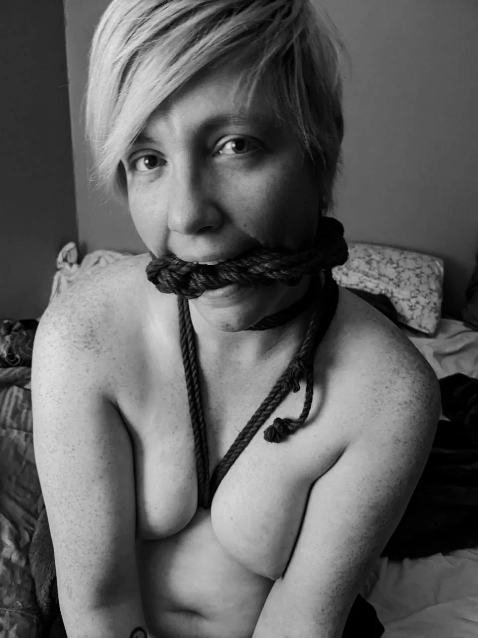 I got a little mouthy so I got a rope gag, oooopsy. posted by AthleticQueer