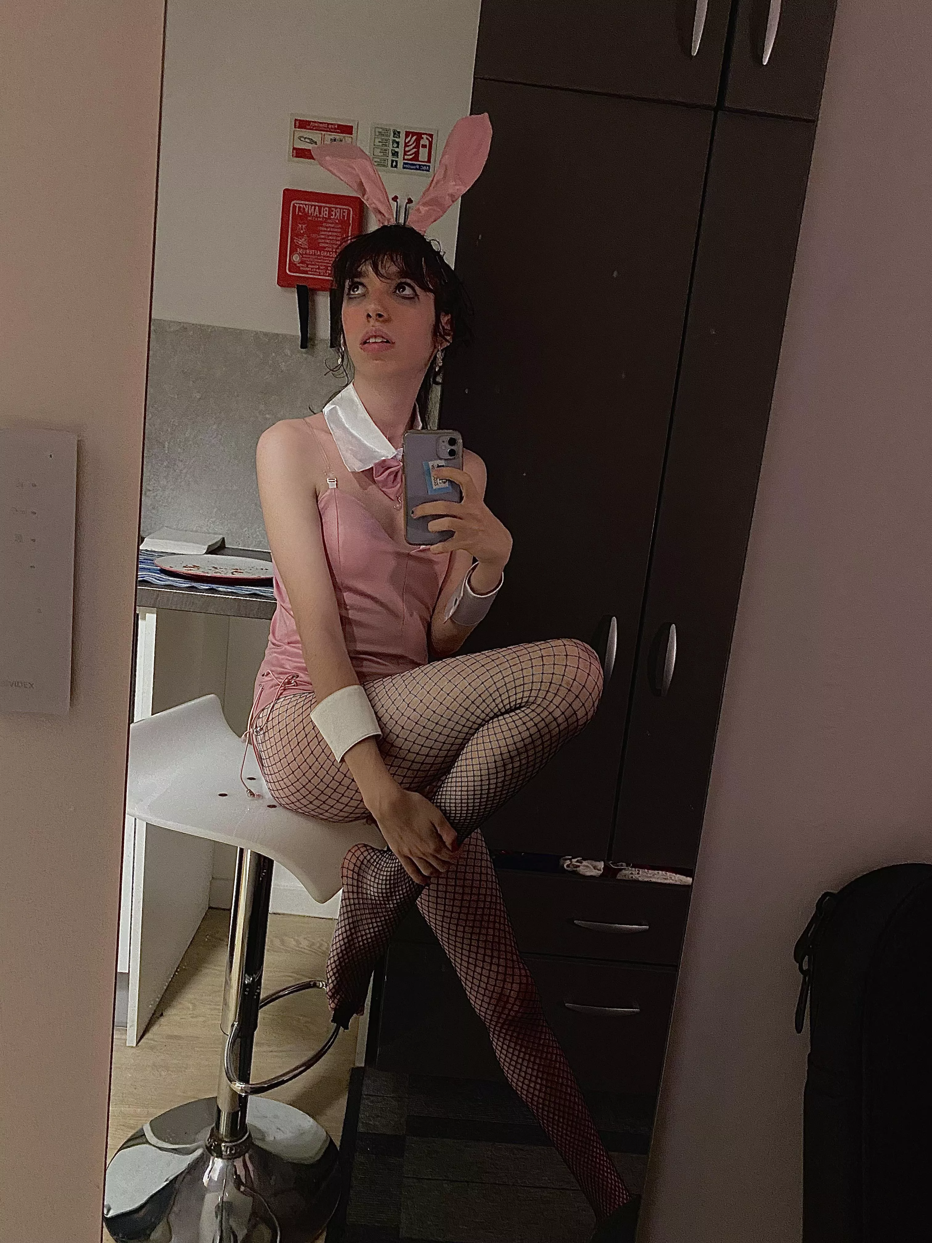 I got some encouragement from a previous post, so here’s me in a pink bunny outfit posted by SnorlaxiFGC