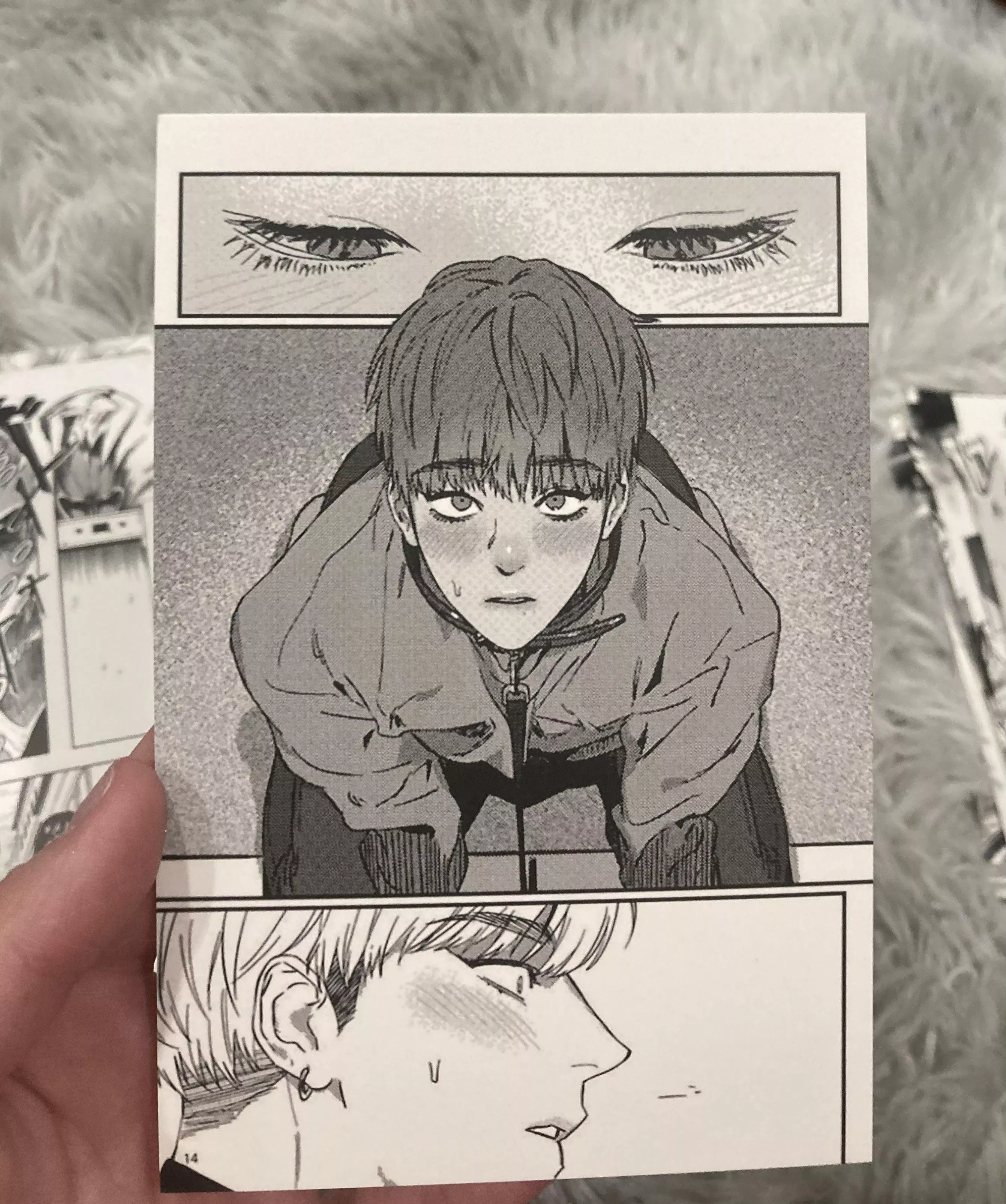 I got this in a pack of 50 manga cards for my wall and I’d like to know where it’s from. Hope to find an answer :,) posted by Pebblekaoz