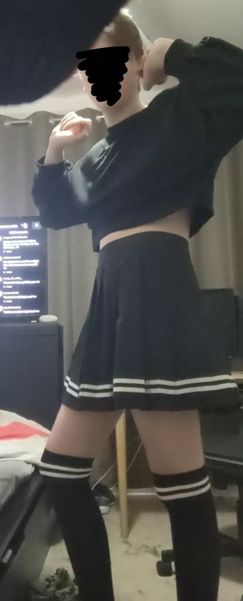 I hate my body but when wearing this I feel okay for a bit :) posted by femboy137