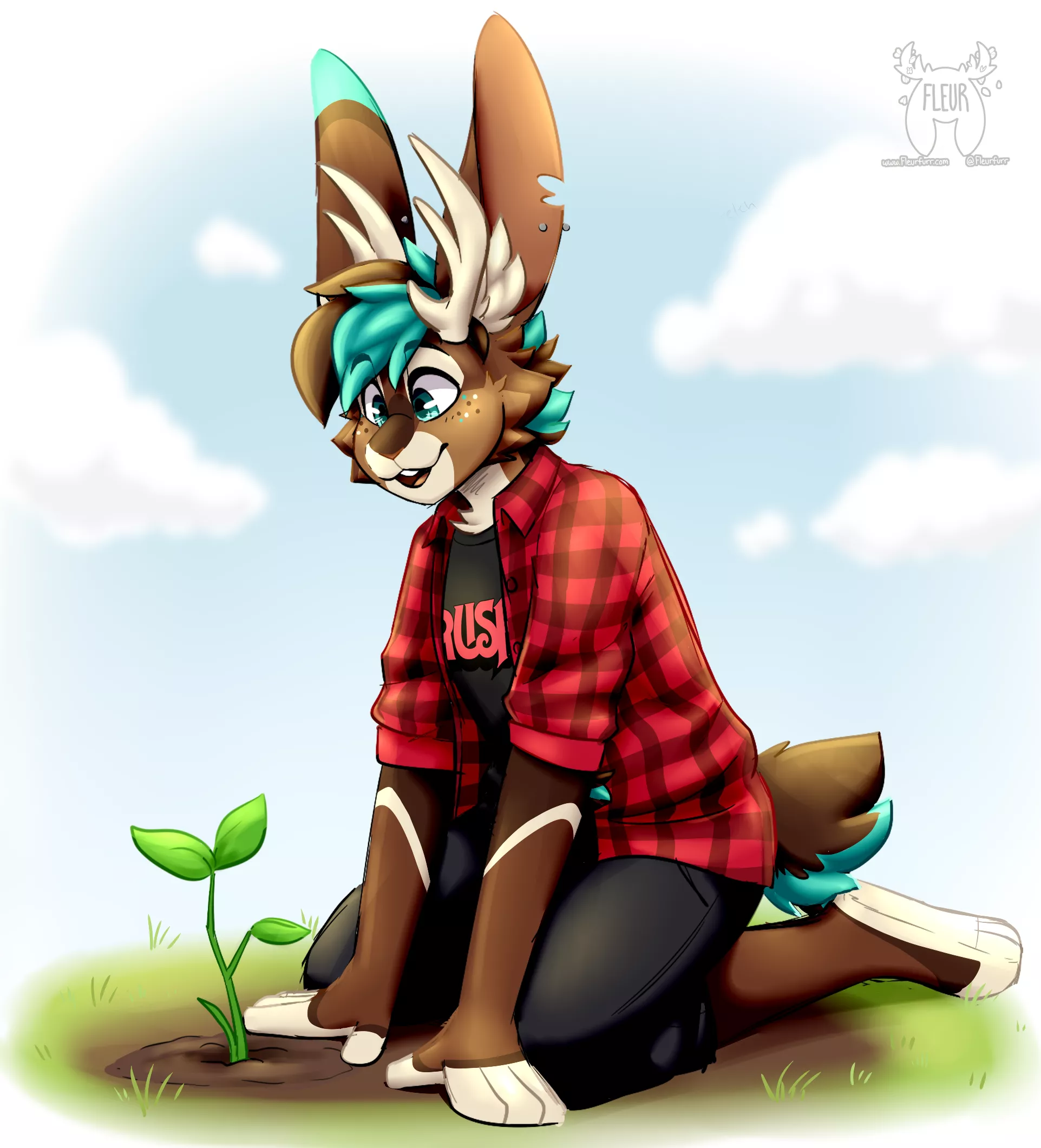 I hope their planting some carrots~ uwu (Art by me: @Fleurfurr on Twitter) posted by Fleurfurr