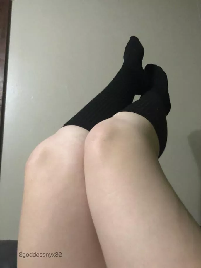 I just adore wearing long socks 🖤 posted by SpookyBrat82