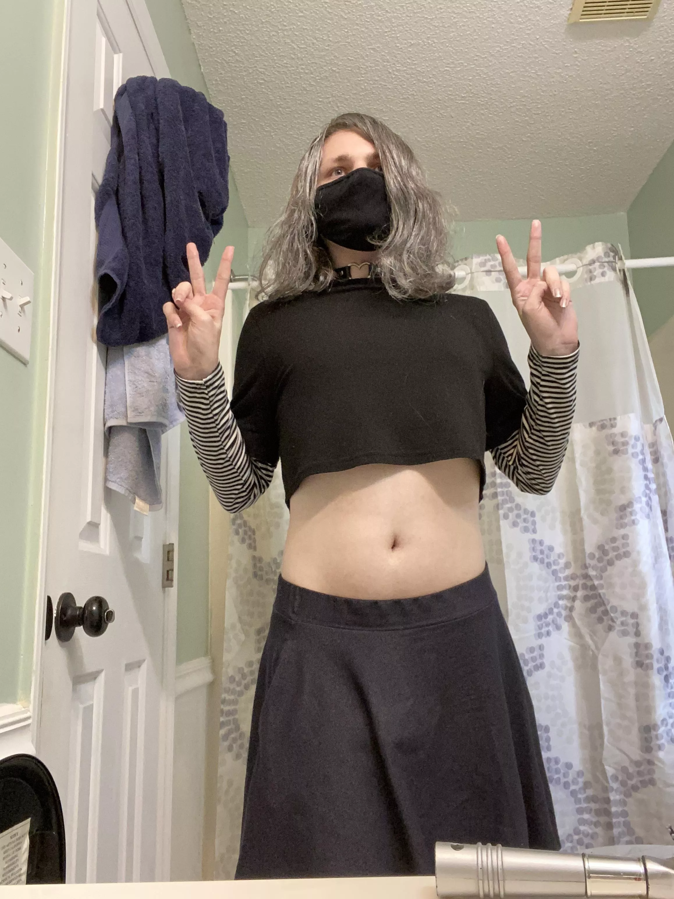 I just sprayed my hair silver and thought it looked cute (: posted by Femboylover25