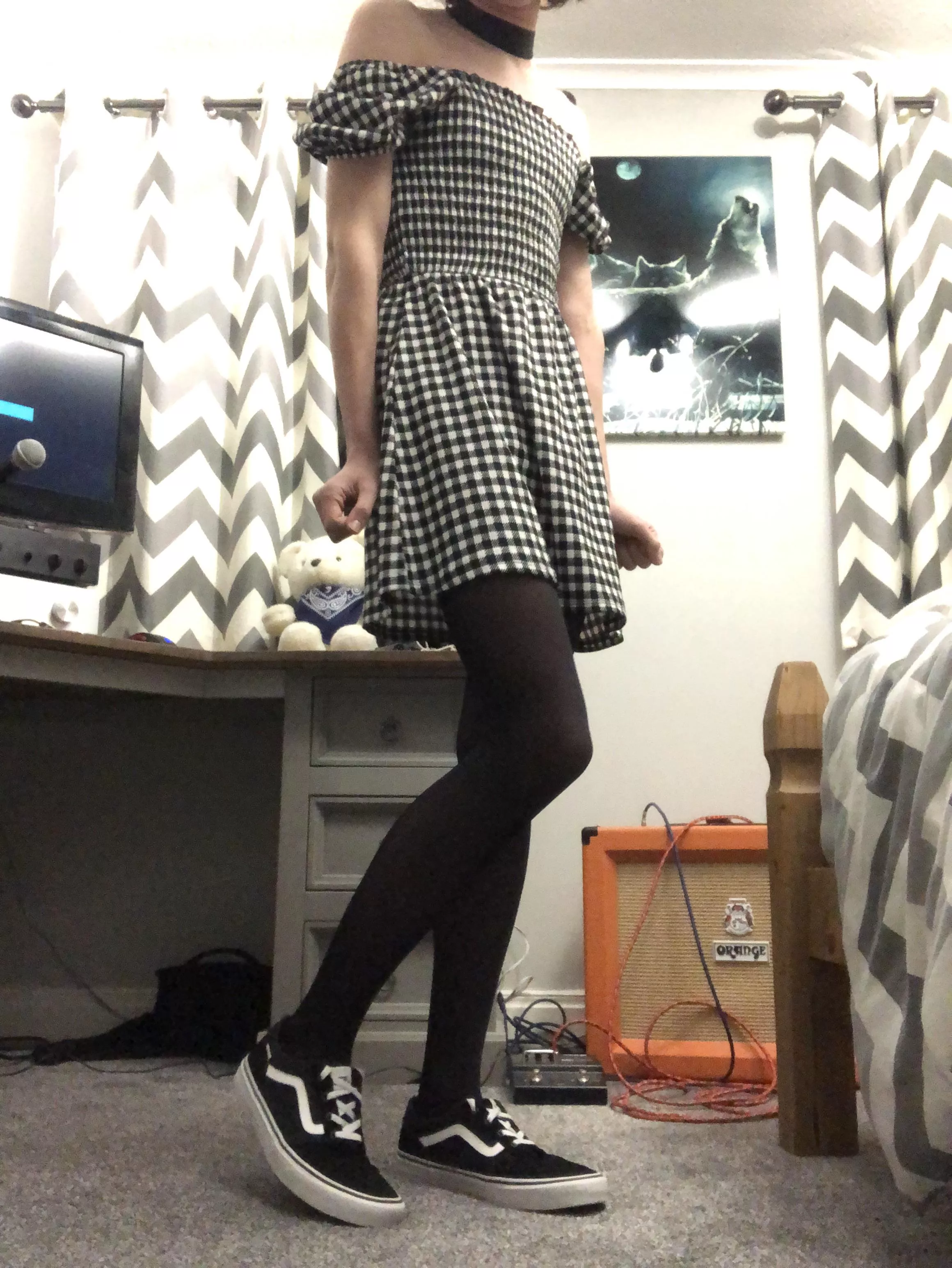 I know it’s femboy Friday, but can an enby get some attention? Also first time wearing a skirttt >W< posted by ItsEthanJR