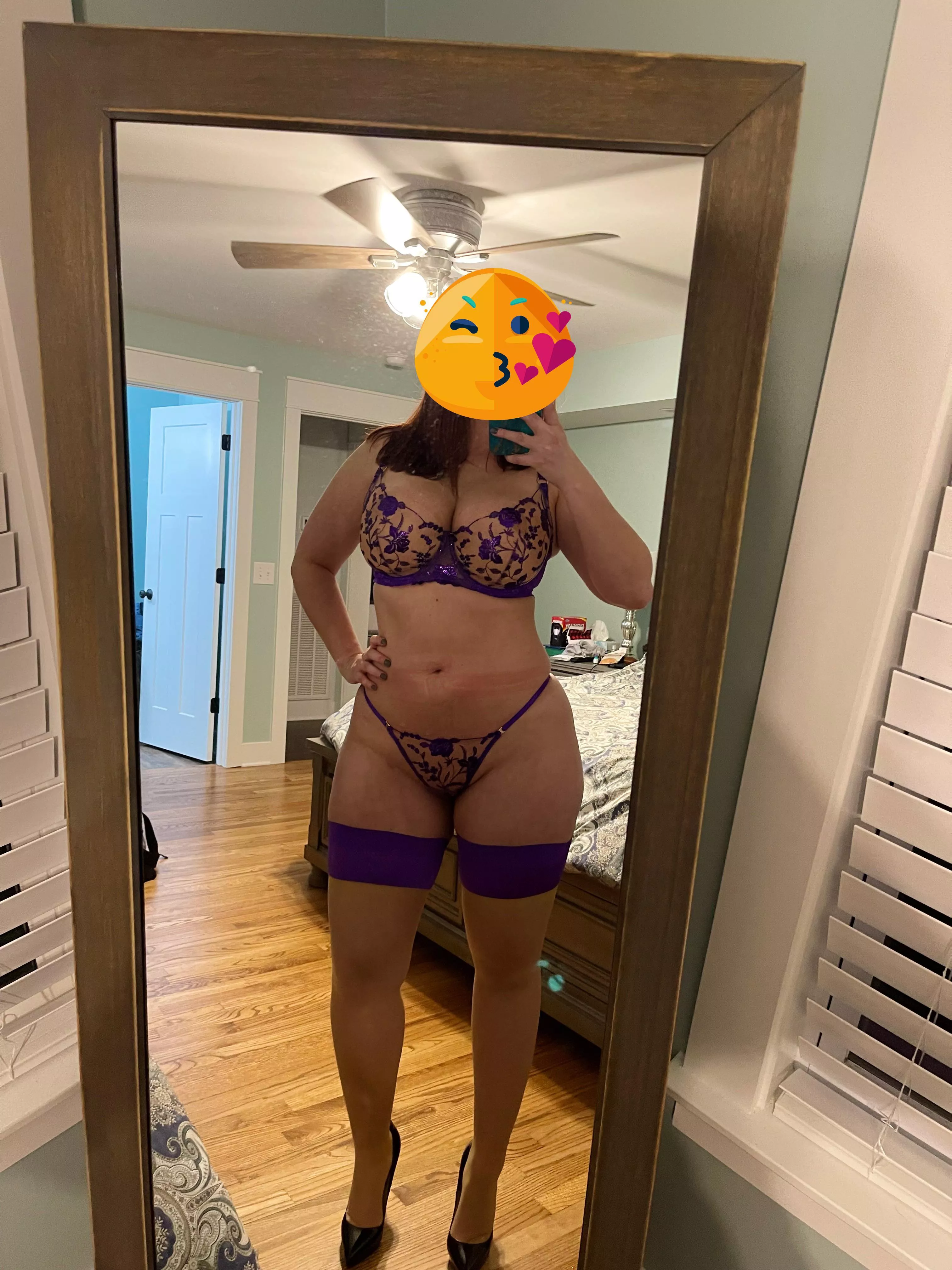 I know todayâ€™s colors are supposed to be red and pink but purple is my favorite! posted by redbottomMILF